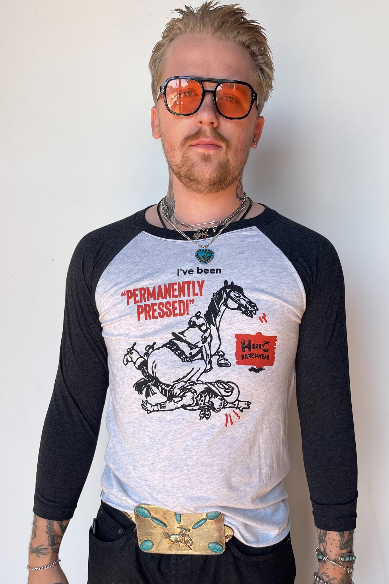 Permanently Pressed Baseball Raglan Shirt