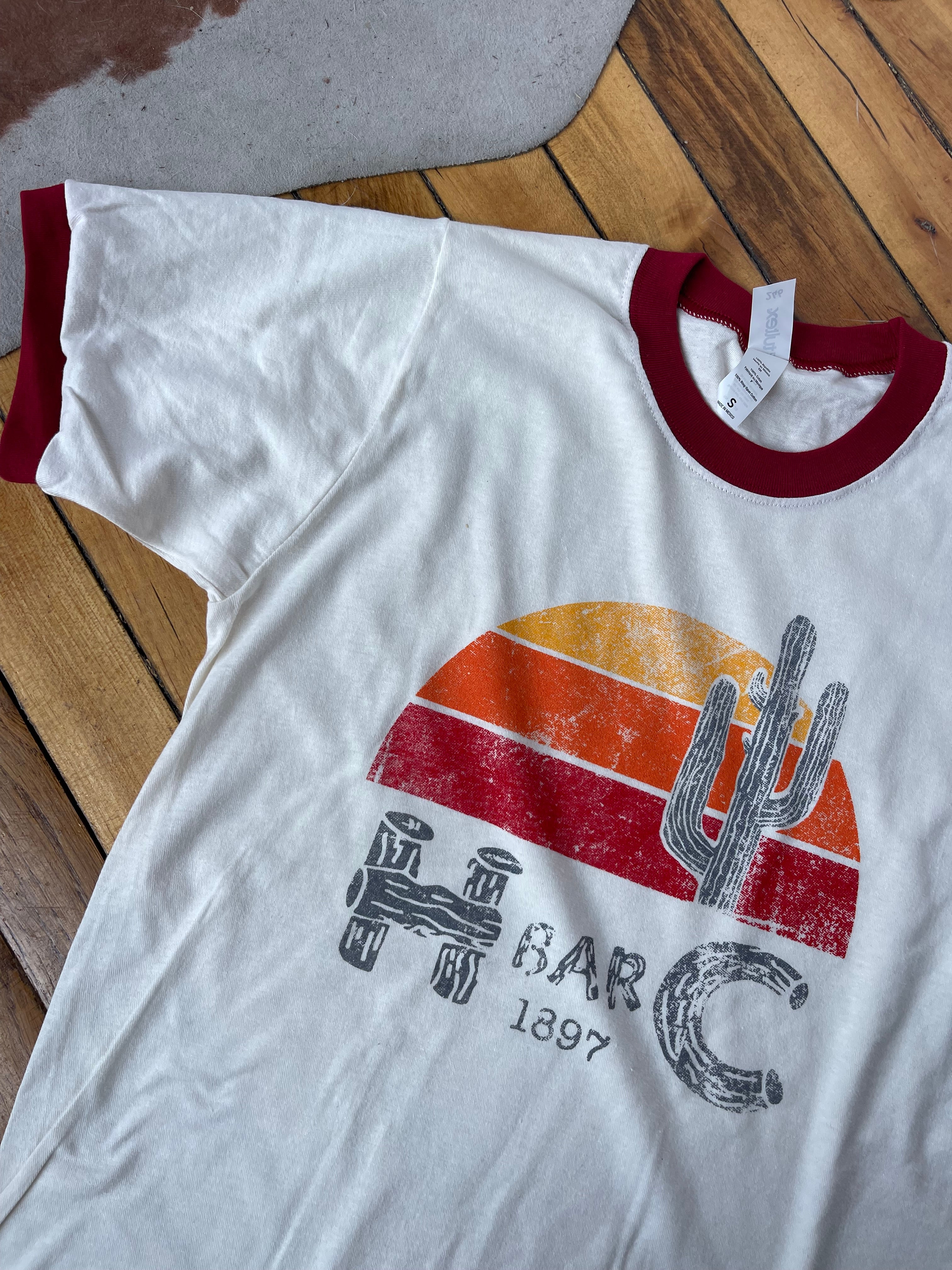 CACTUS SUNRISE MAROON OFF WHITE RINGER