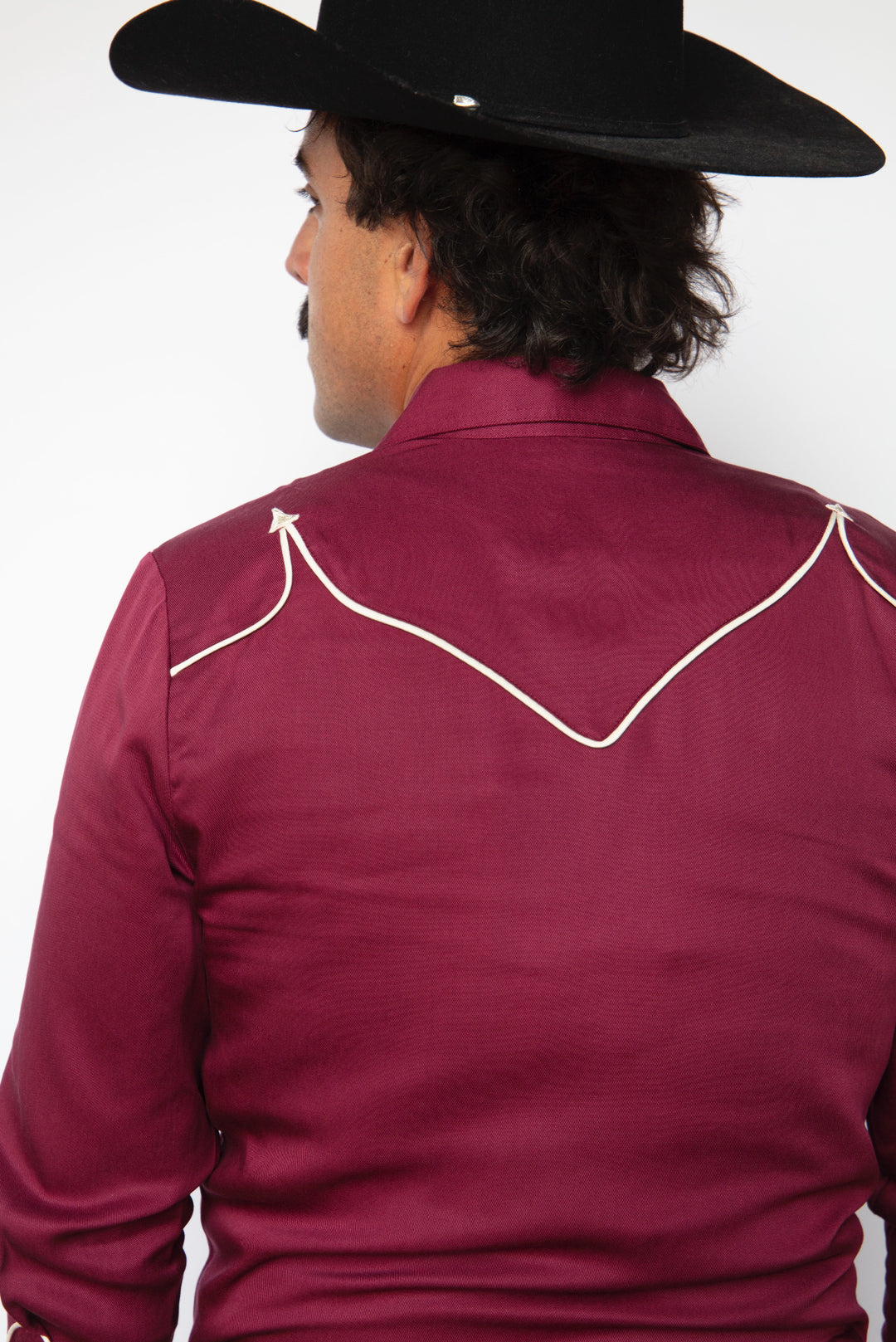 Reno Men's Shirt Maroon with Off White