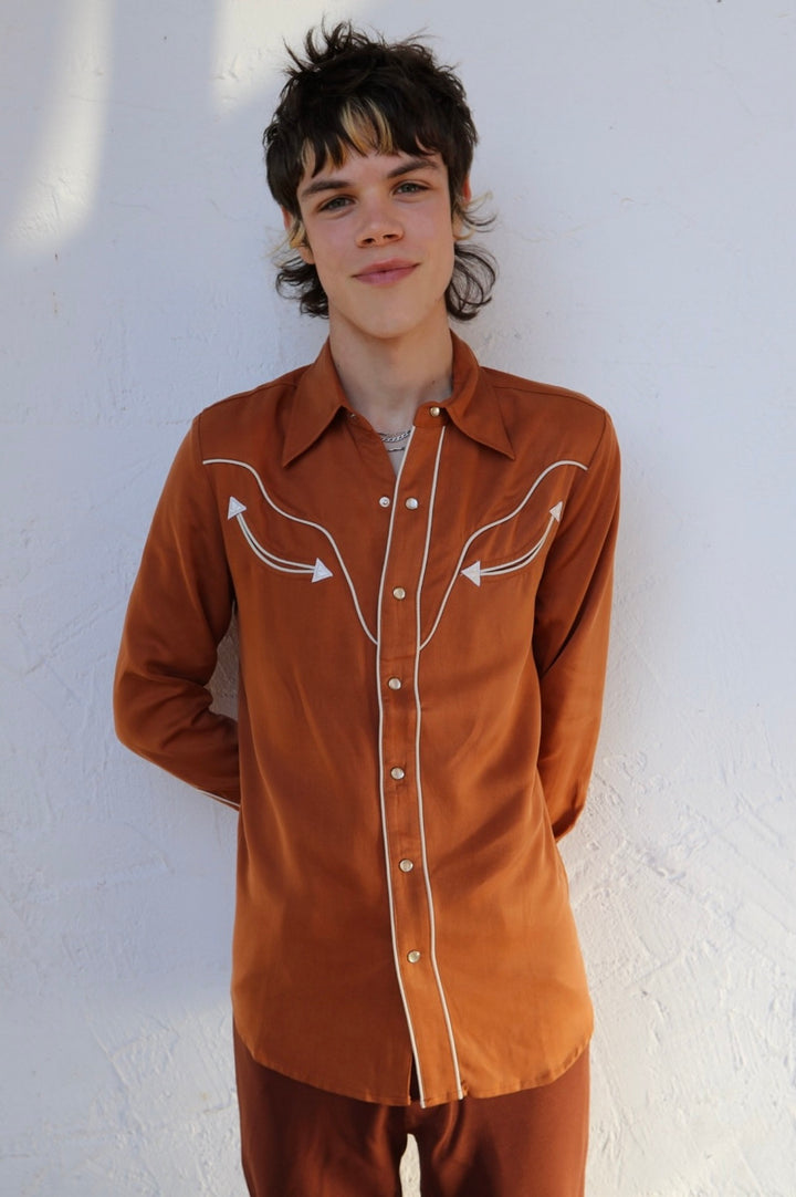 San Fernando Men's Shirt Burnt Orange