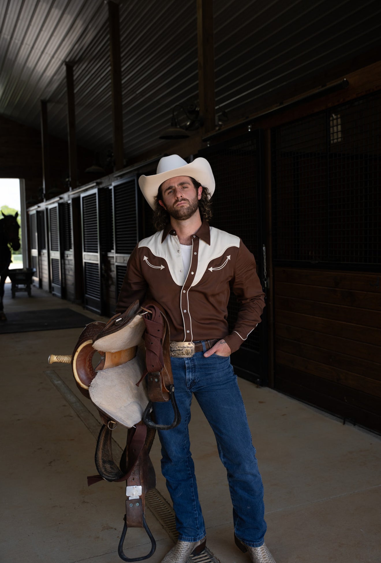 San Juan Men's Shirt Chocolate