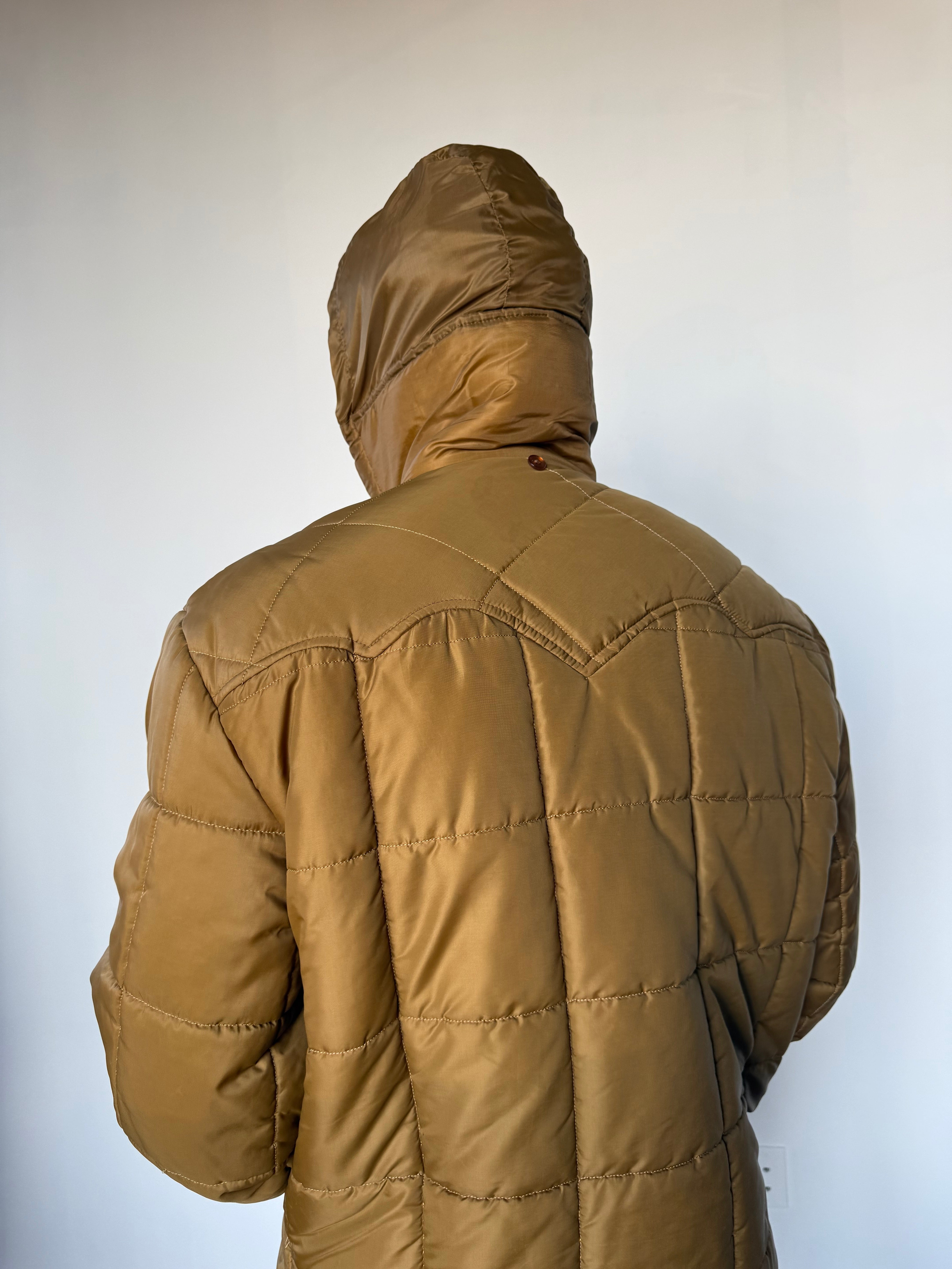 1960'S OLIVE WESTERN POLAR QUILT JACKET XL