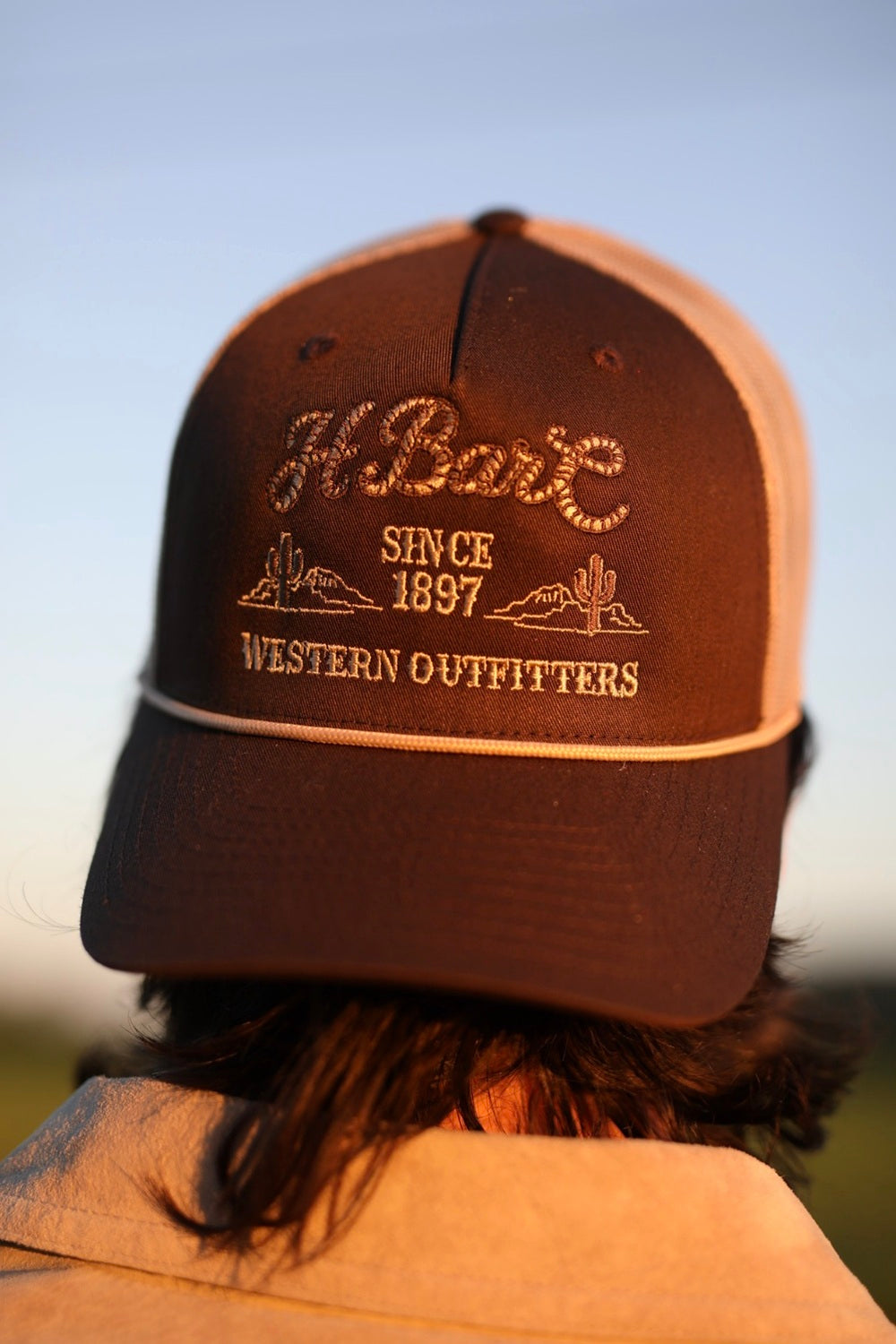 H Bar C Baseball Hat - Brown Rope - Western Outfitters