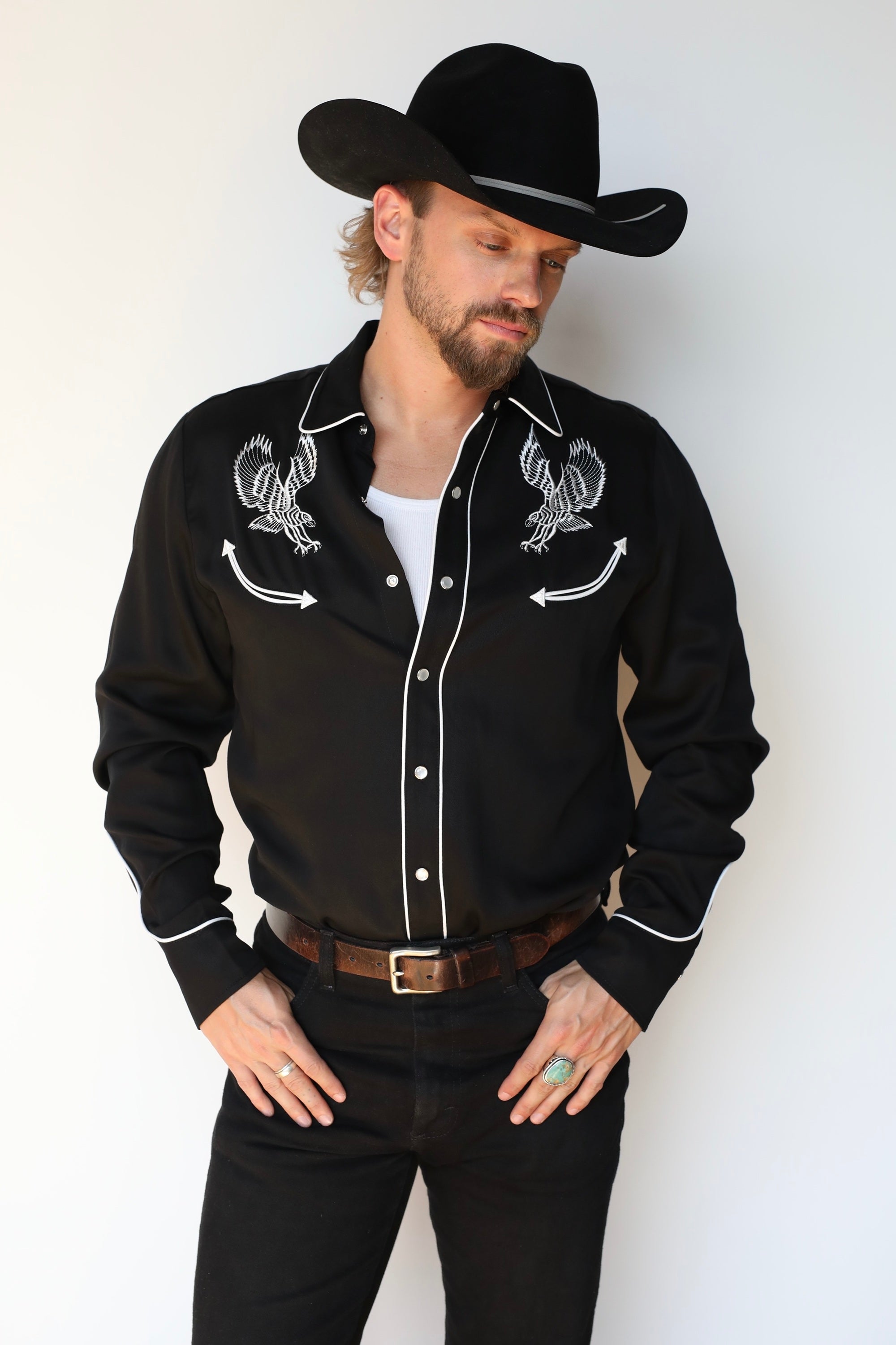 Double Eagle Men's Shirt Black