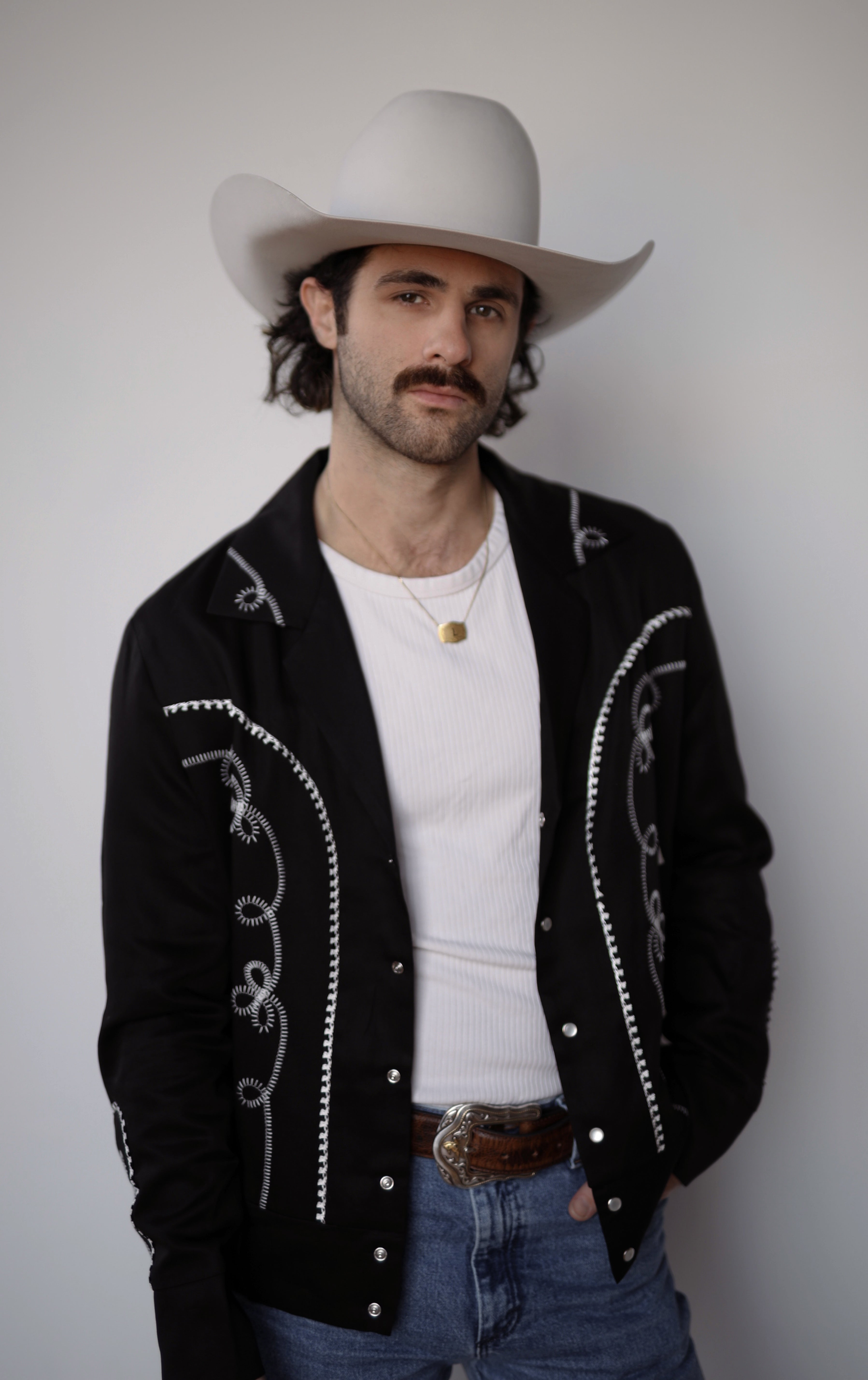 Bolero Men's Jacket Black and White