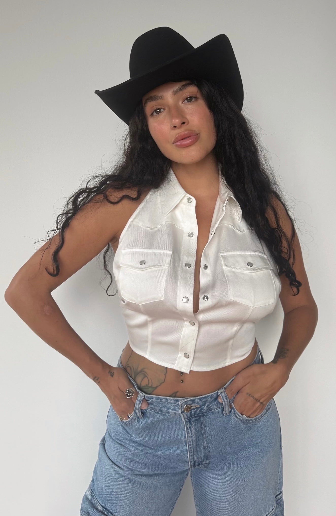 Hampton Halter Top White