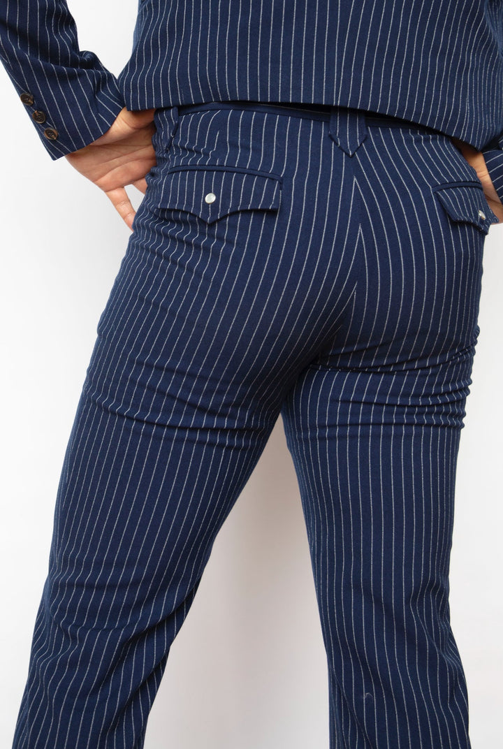 Bakersfield Pant Navy Pin Stripe