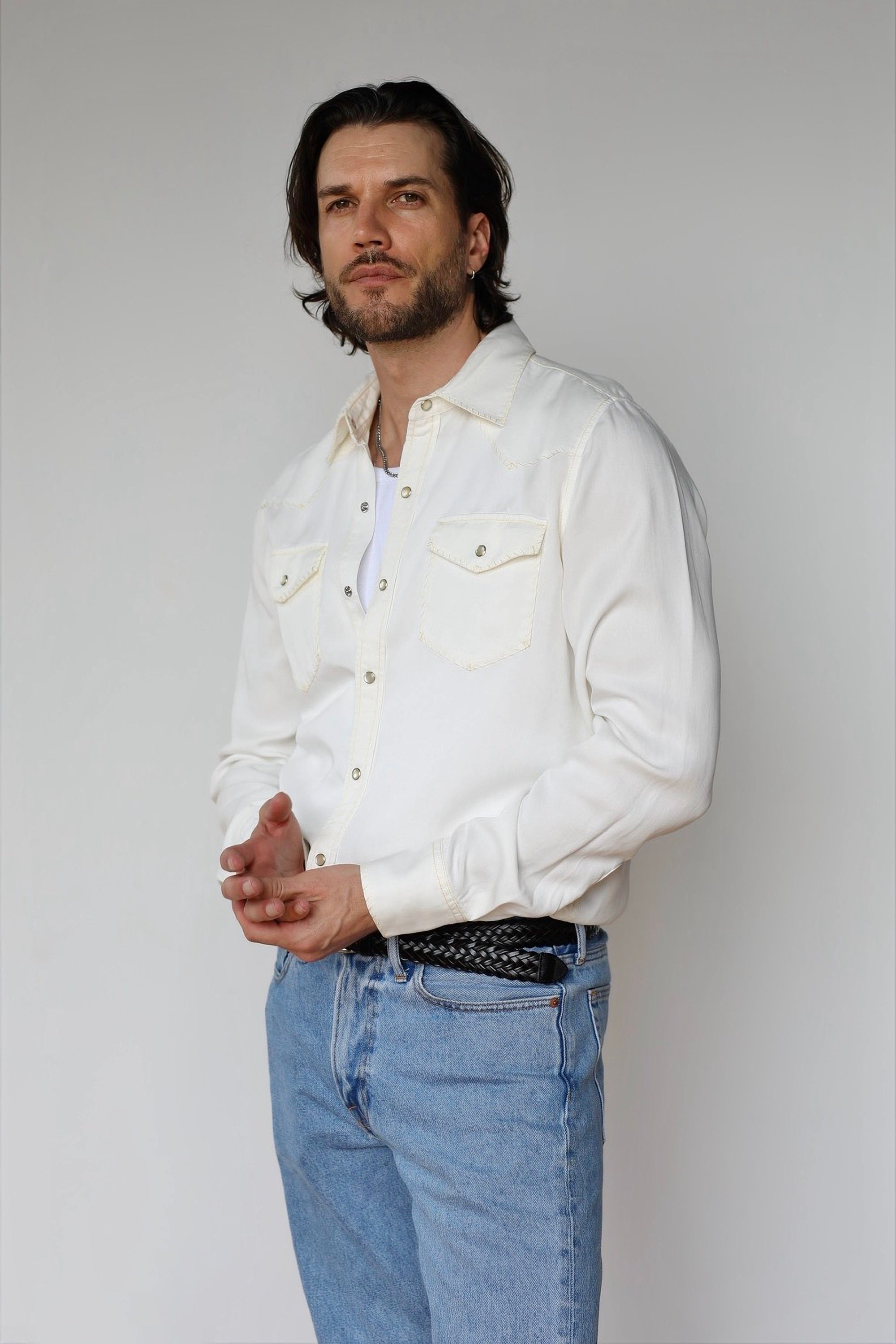 Brooklyn Men's Shirt Off-White