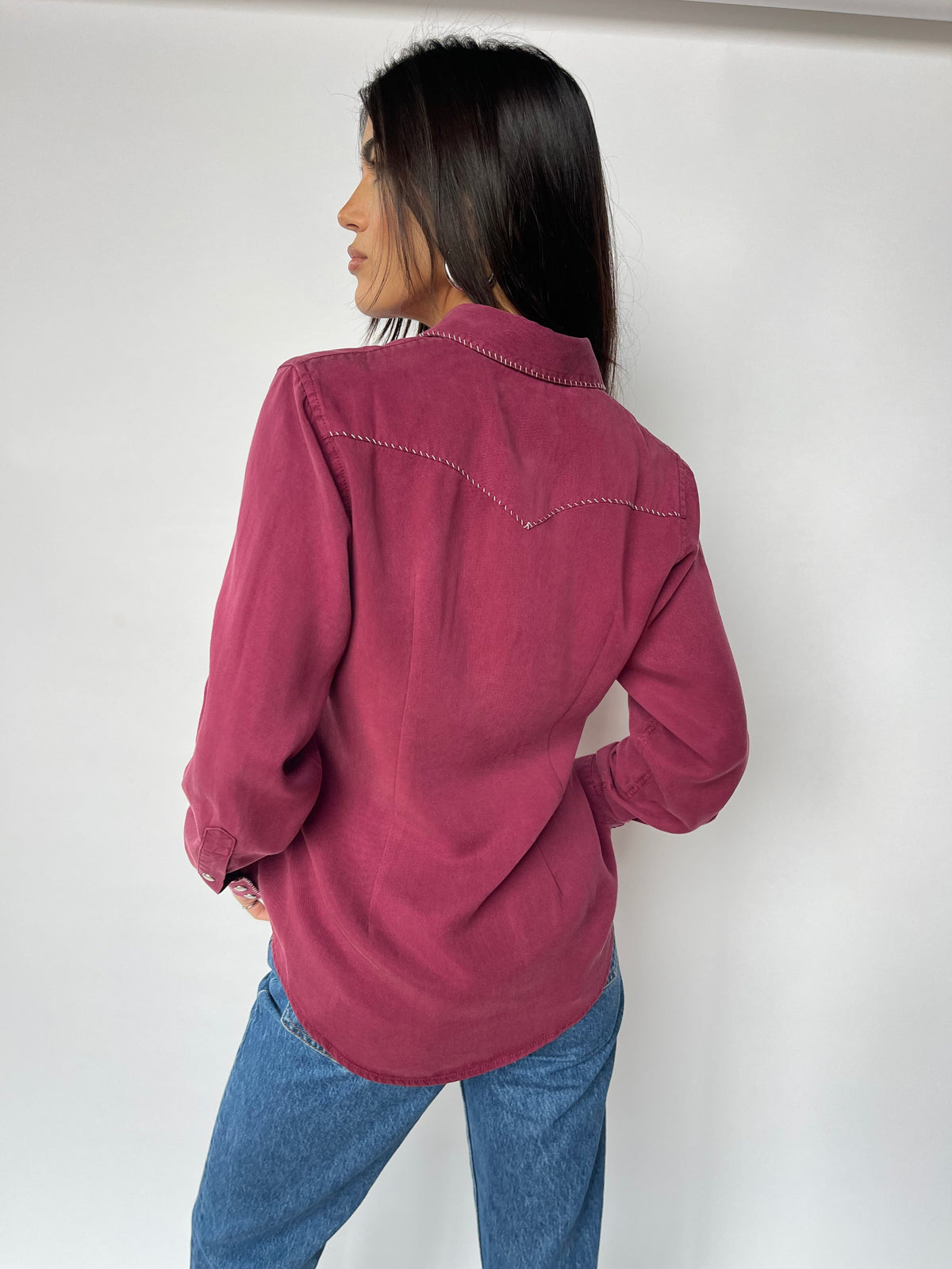 Women in wine western shirt
