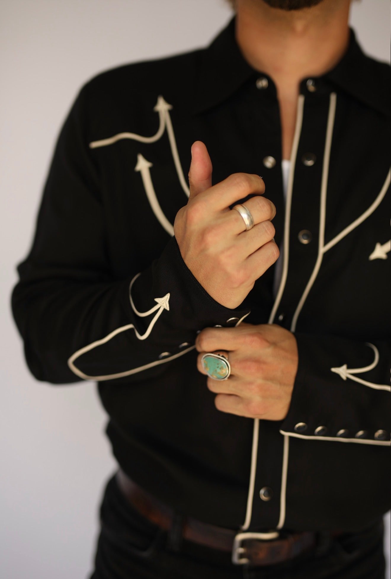Reno Shirt Black with Off-White