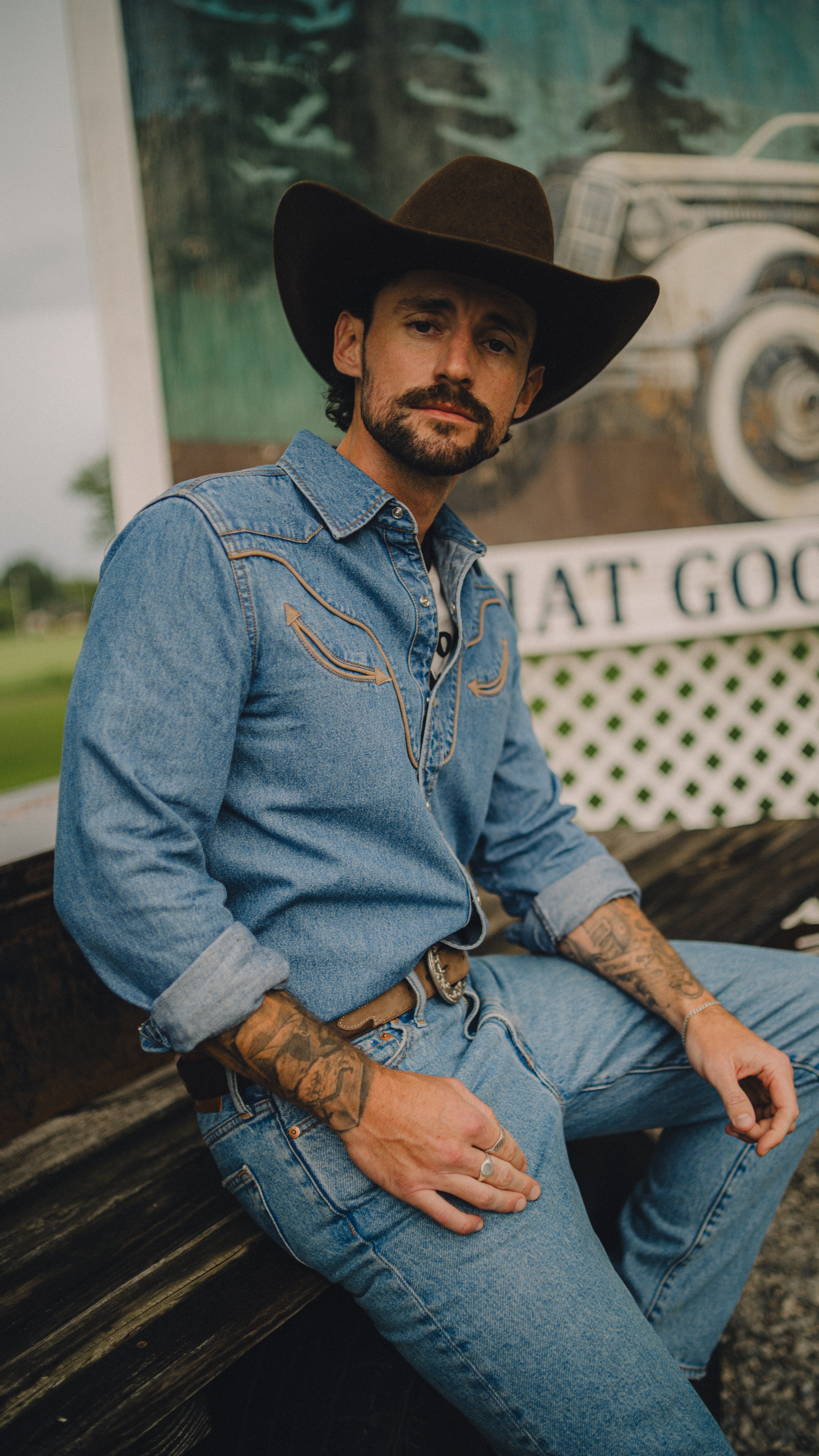 Rustler X H Bar C Denim Mens Shirt