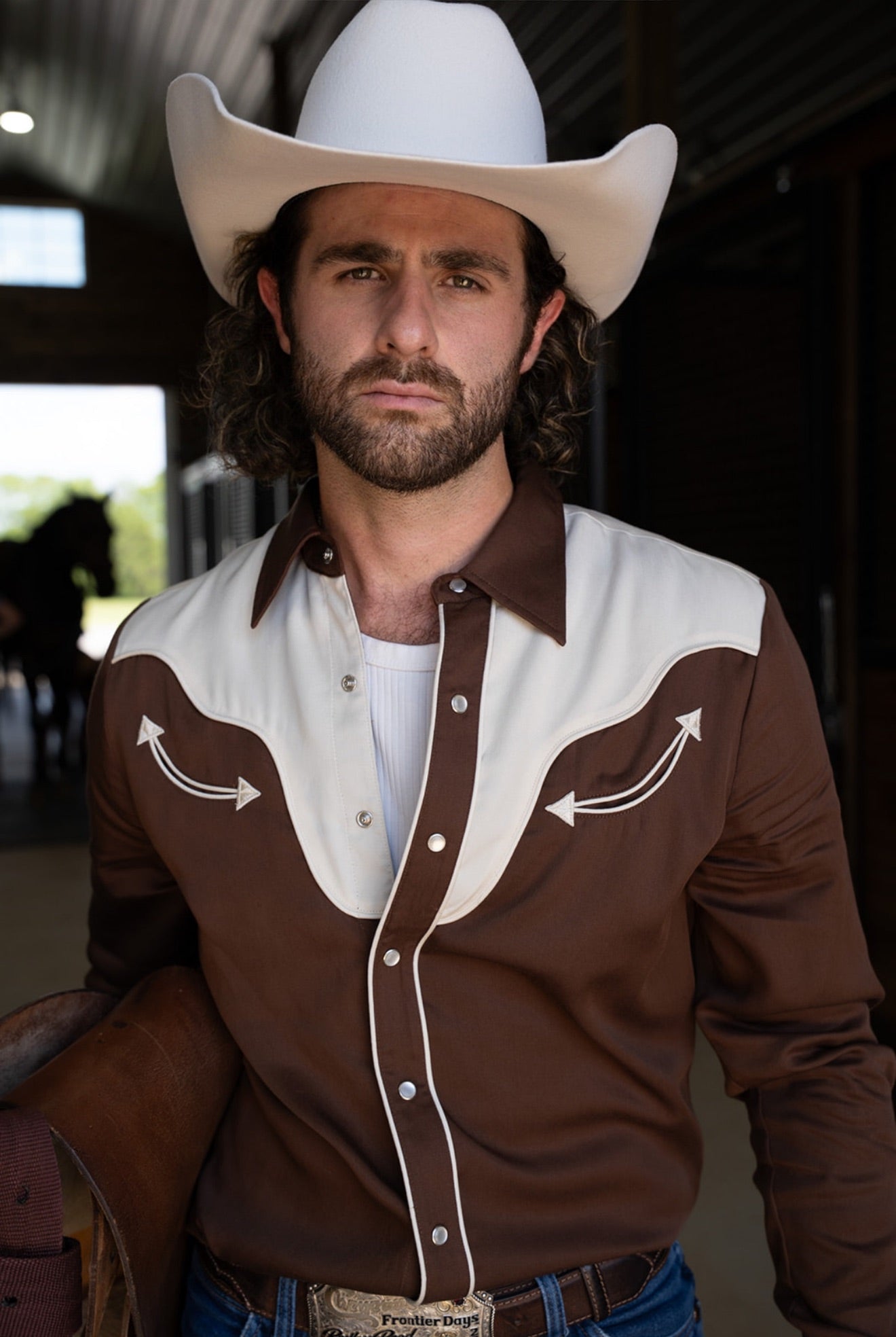 San Juan Men's Shirt Chocolate