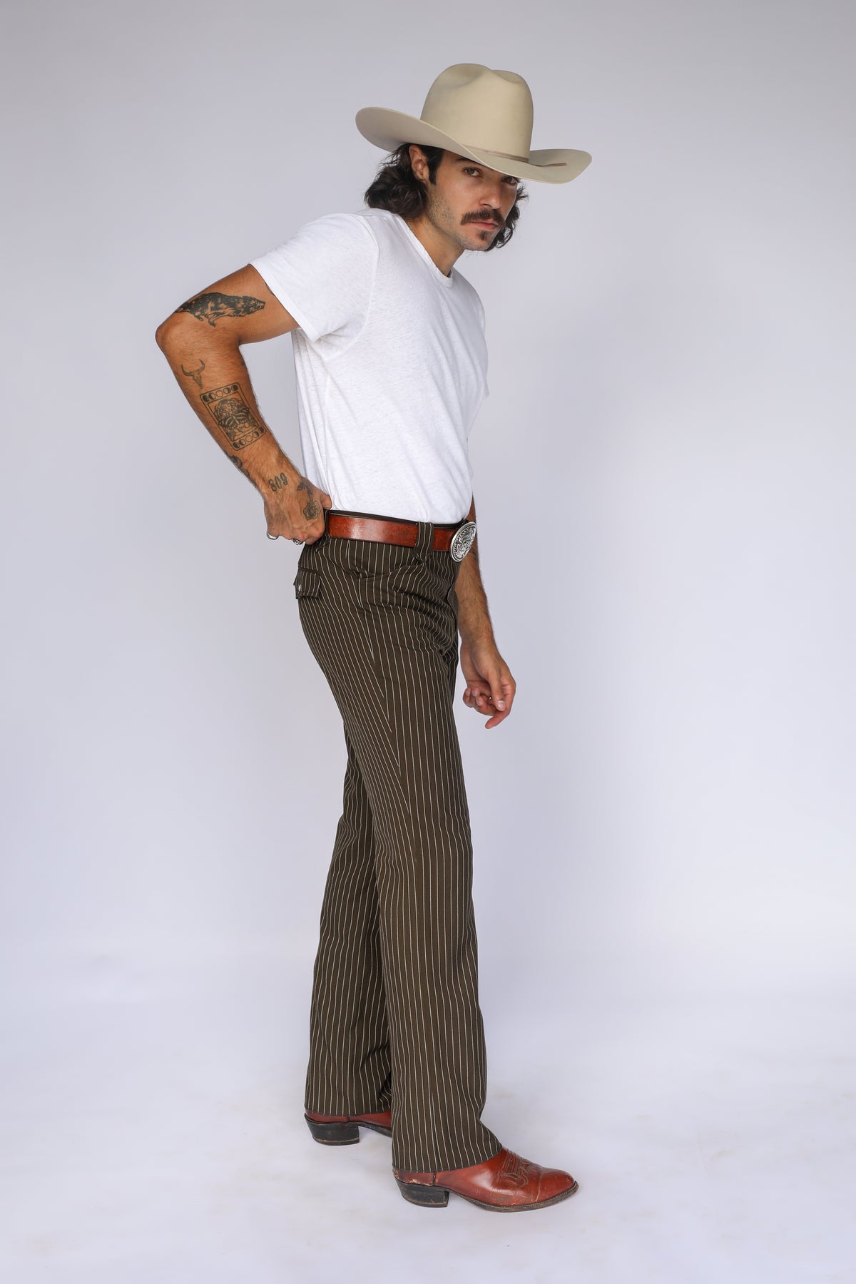 Bakersfield Brown Pin Stripe Suit