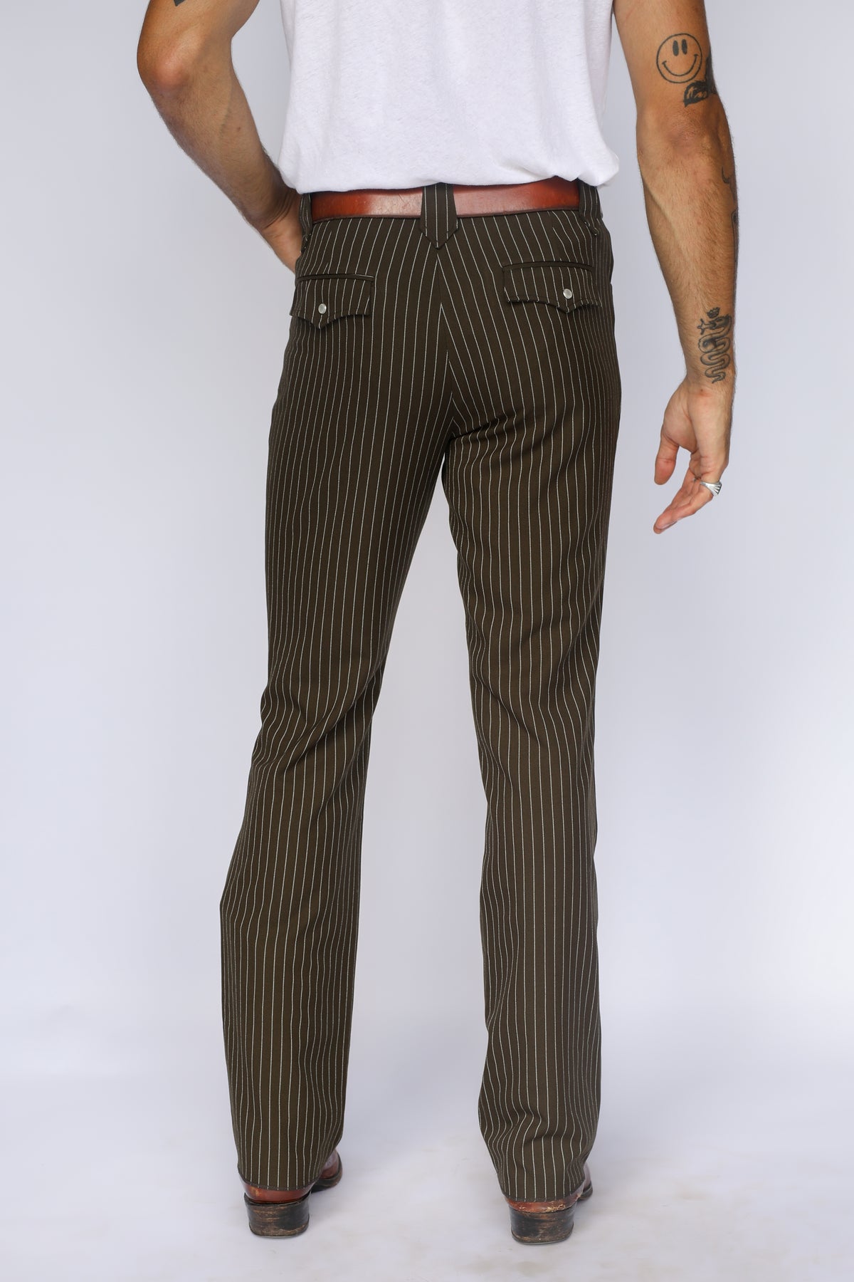 Bakersfield Pant Brown Pin Stripe