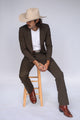 Bakersfield Brown Pin Stripe Suit