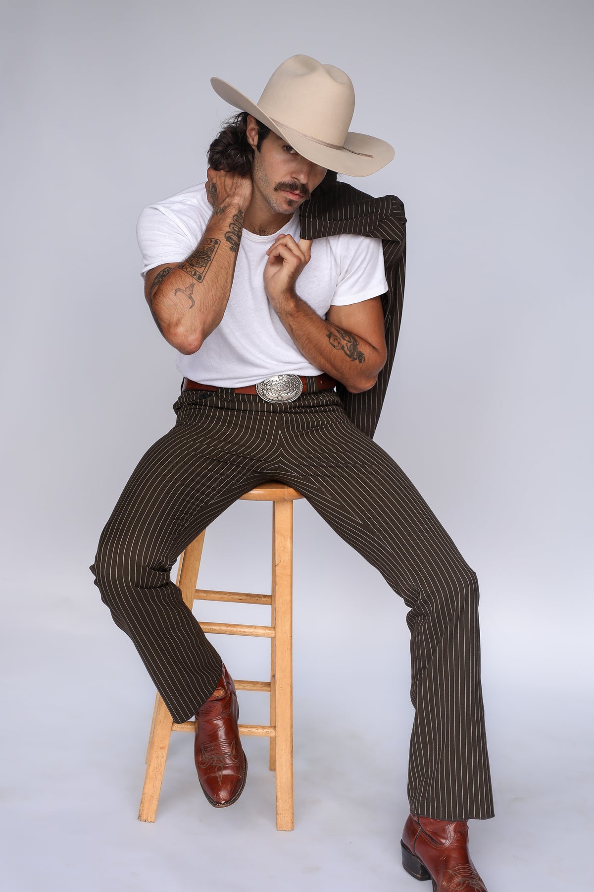 Bakersfield Brown Pin Stripe Suit
