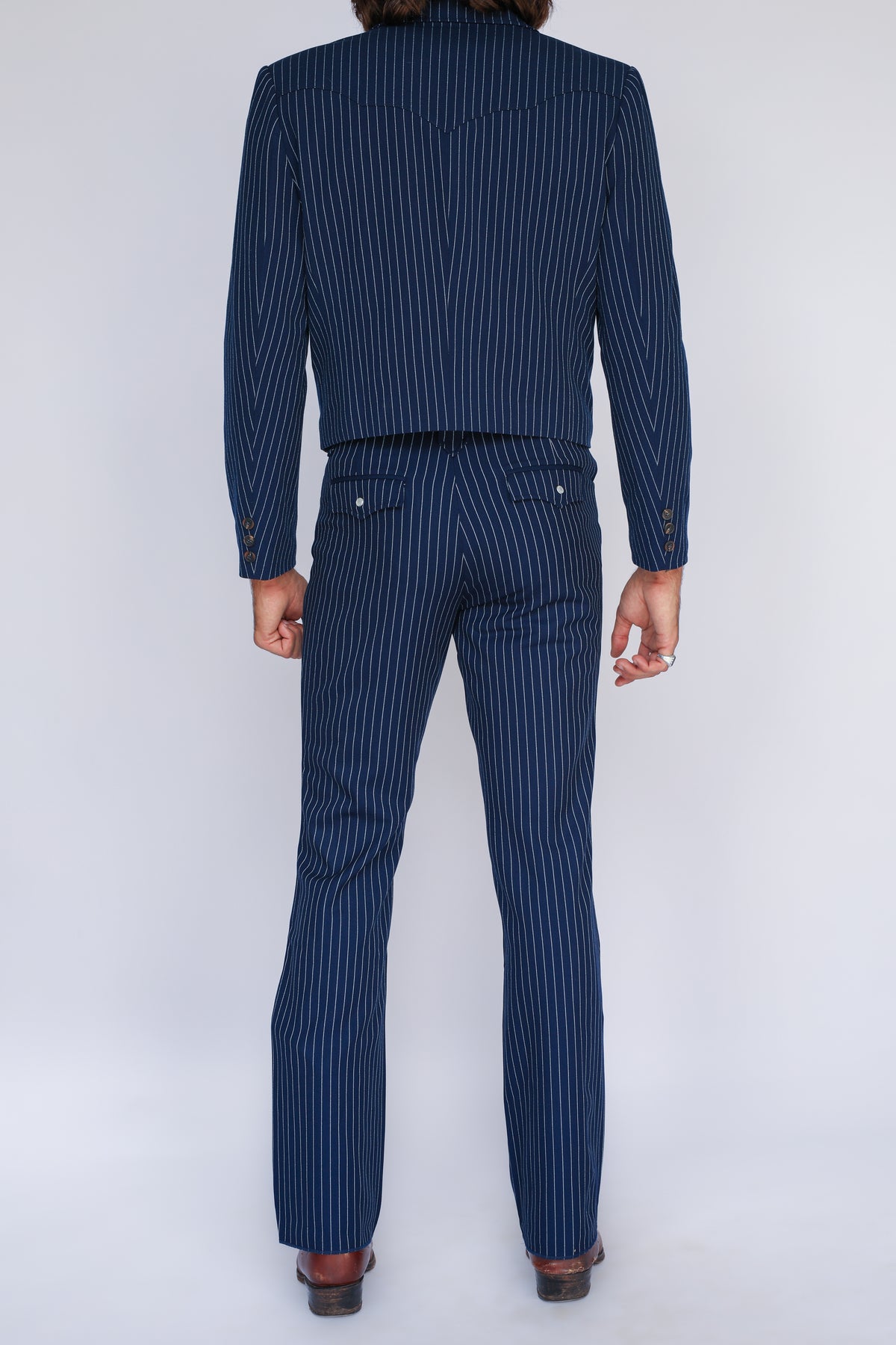 Bakersfield Jacket Navy Pin Stripe