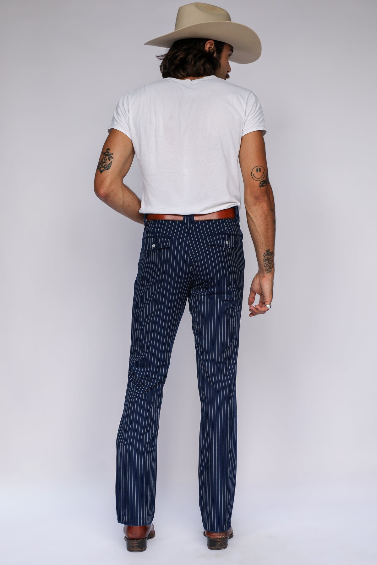 Bakersfield Pant Navy Pin Stripe