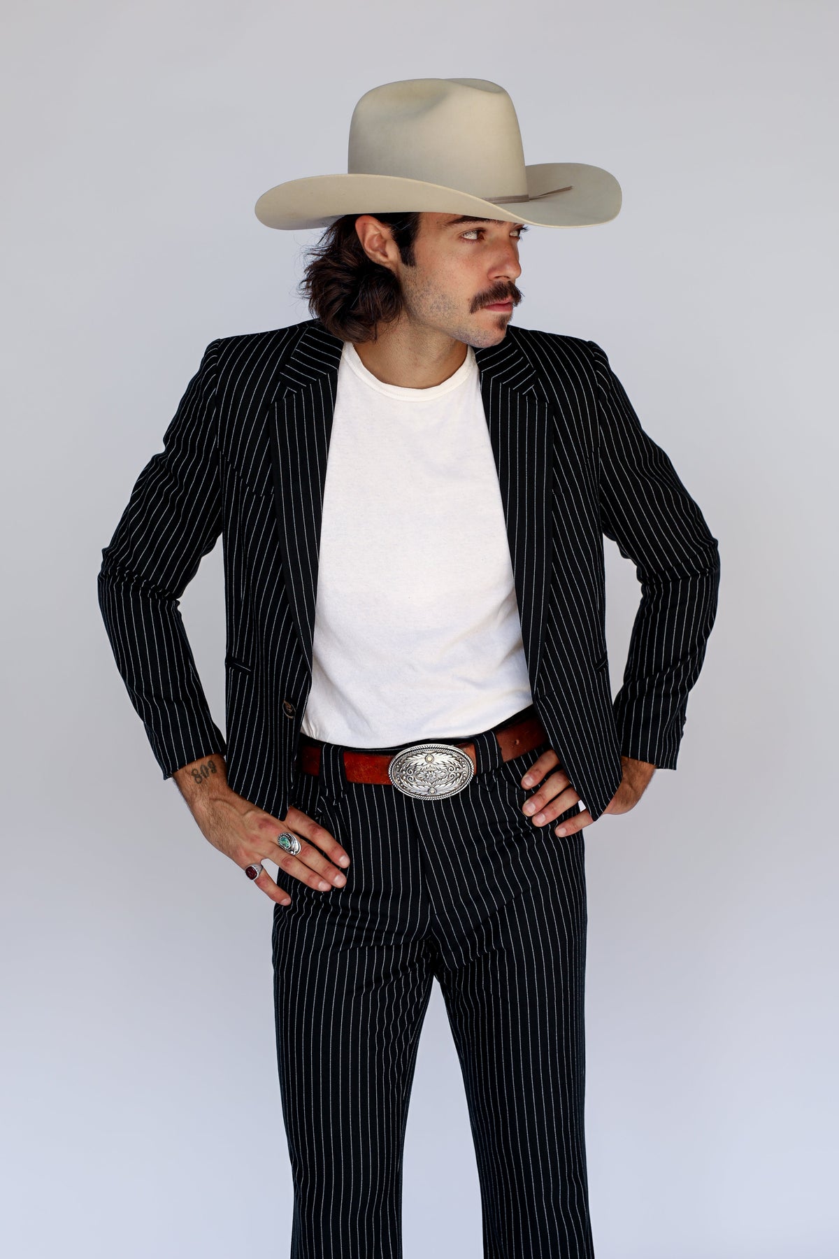Bakersfield Jacket Black Pin Stripe