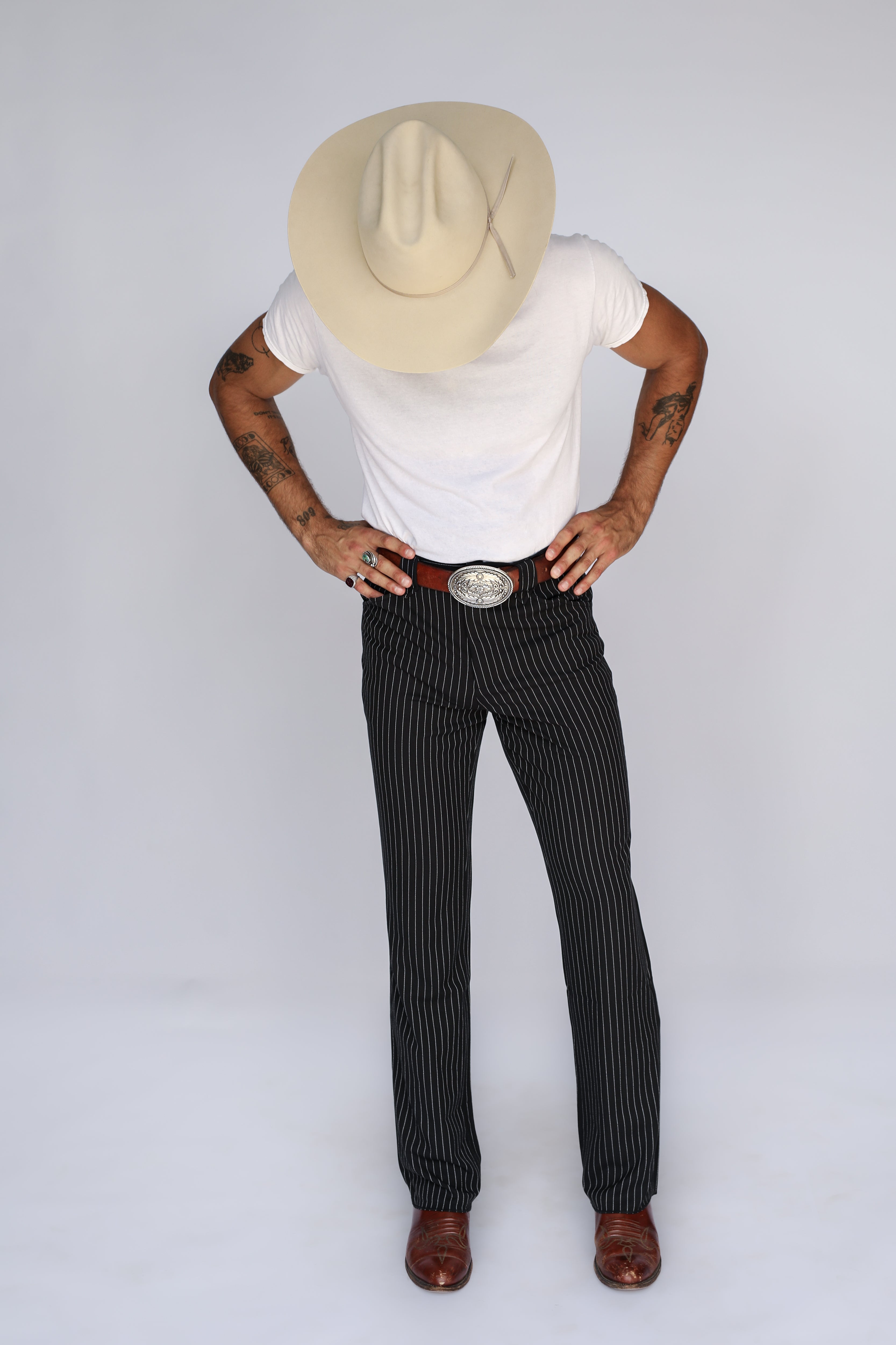 Bakersfield Pant Black Pin Stripe