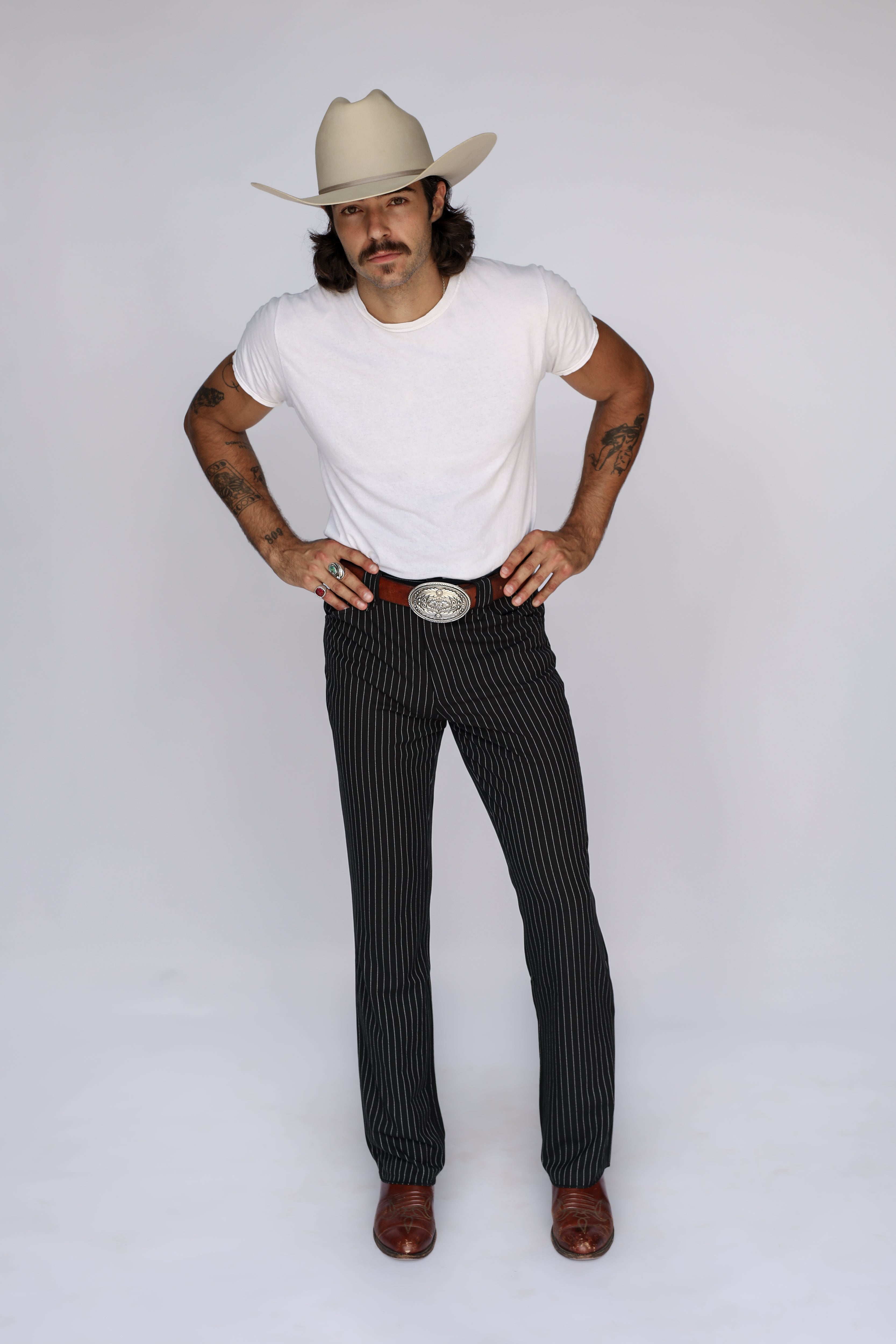 Bakersfield Pant Black Pin Stripe