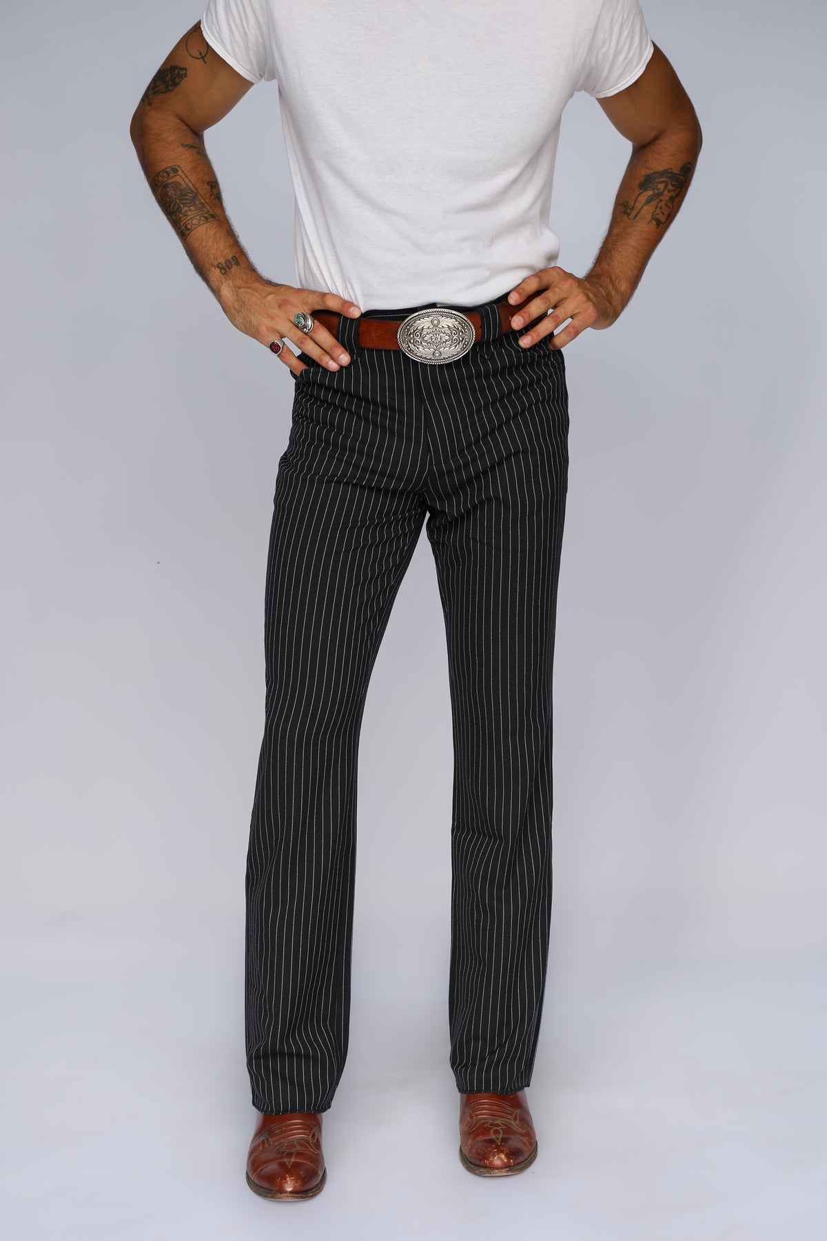 Bakersfield Pant Black Pin Stripe