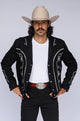 Bolero Men's Jacket Black and White