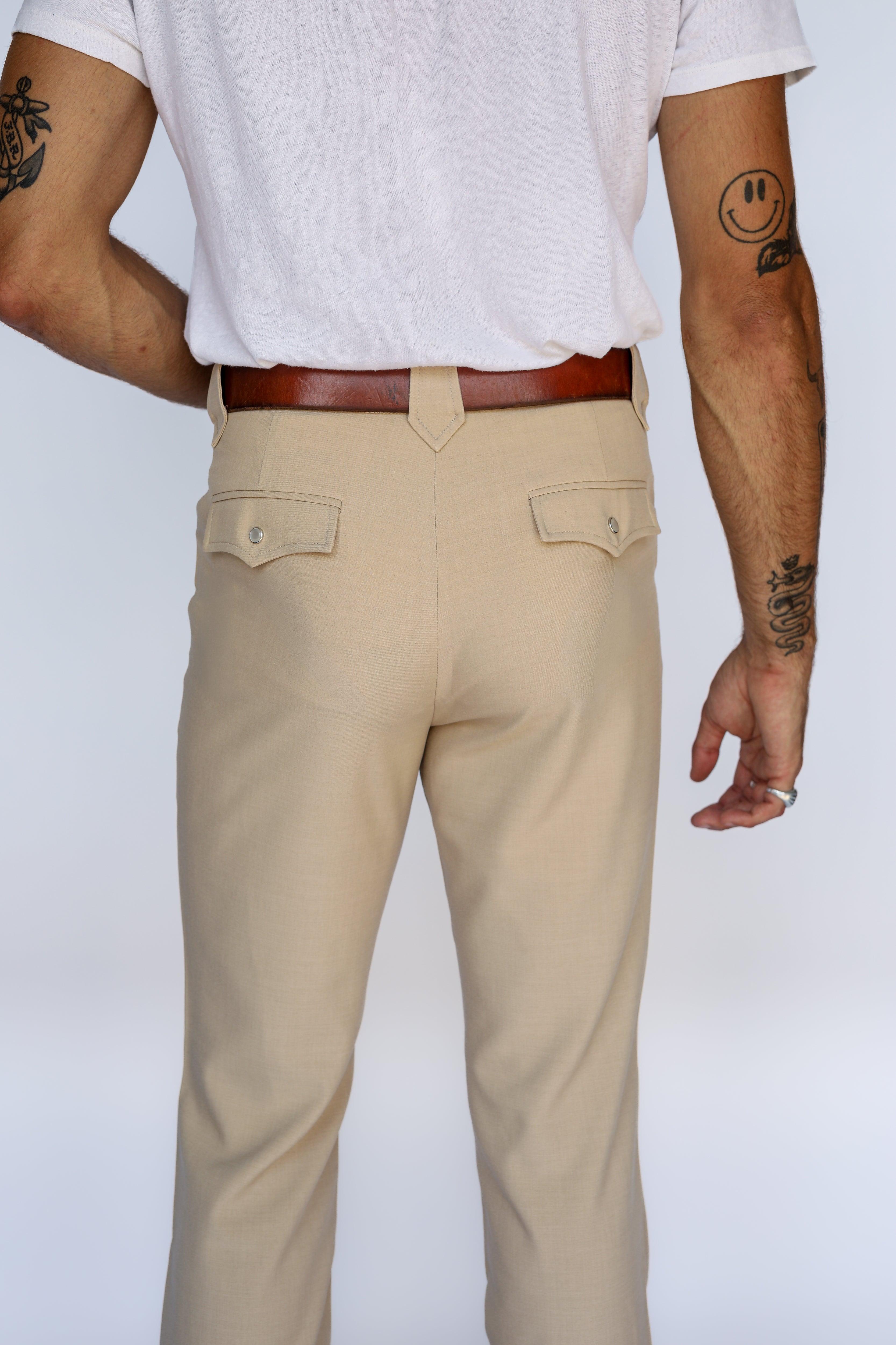 Calamity Unisex Western Pants Tan