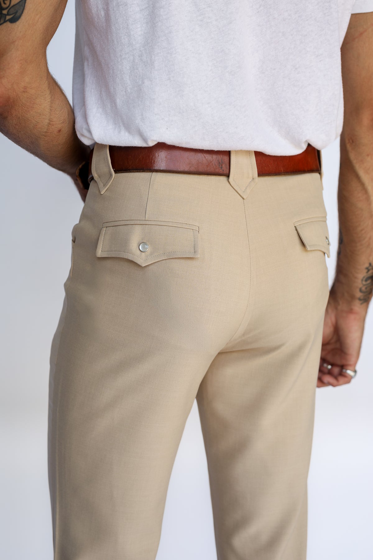Calamity Unisex Western Pants Tan