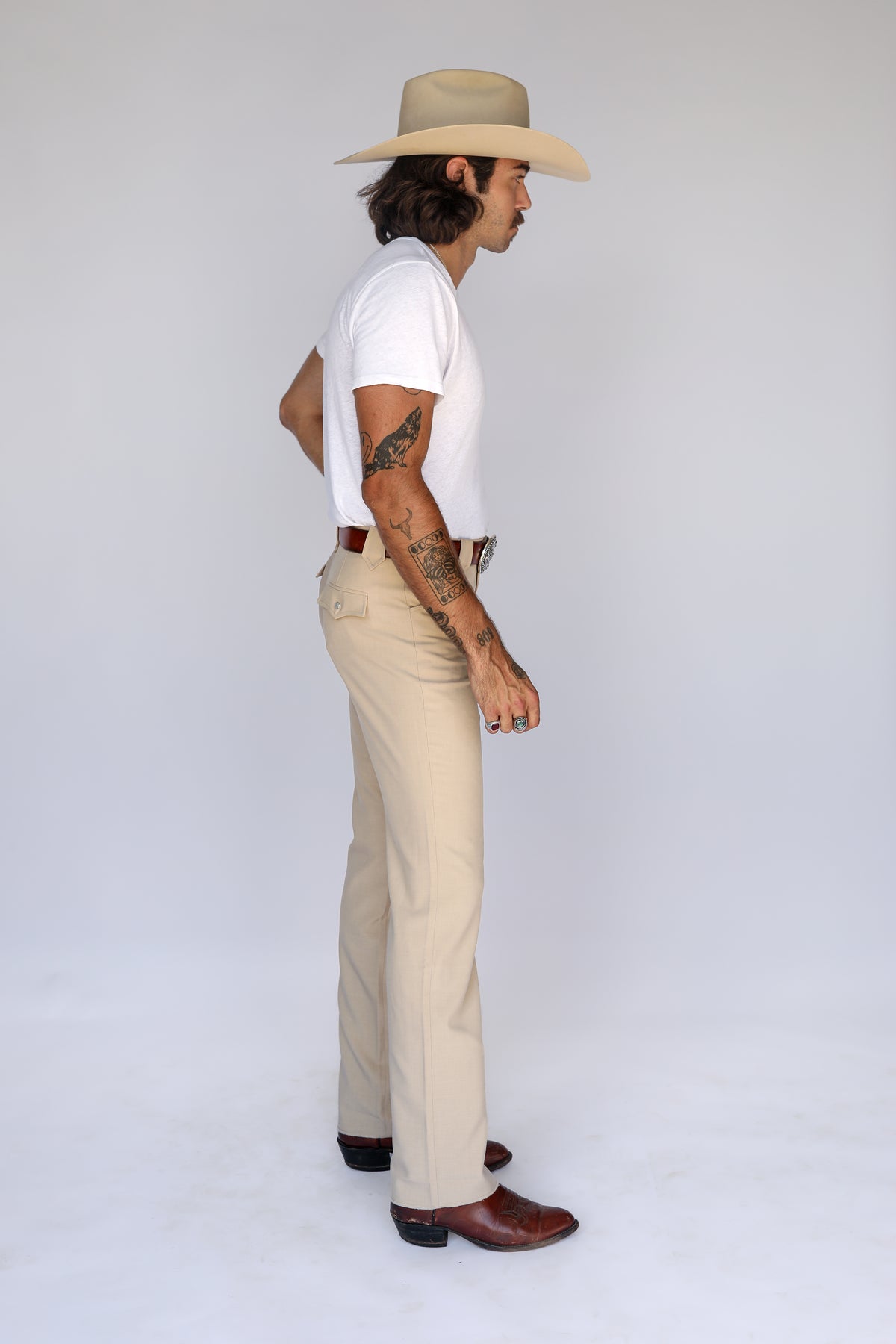 Calamity Unisex Western Pants Tan