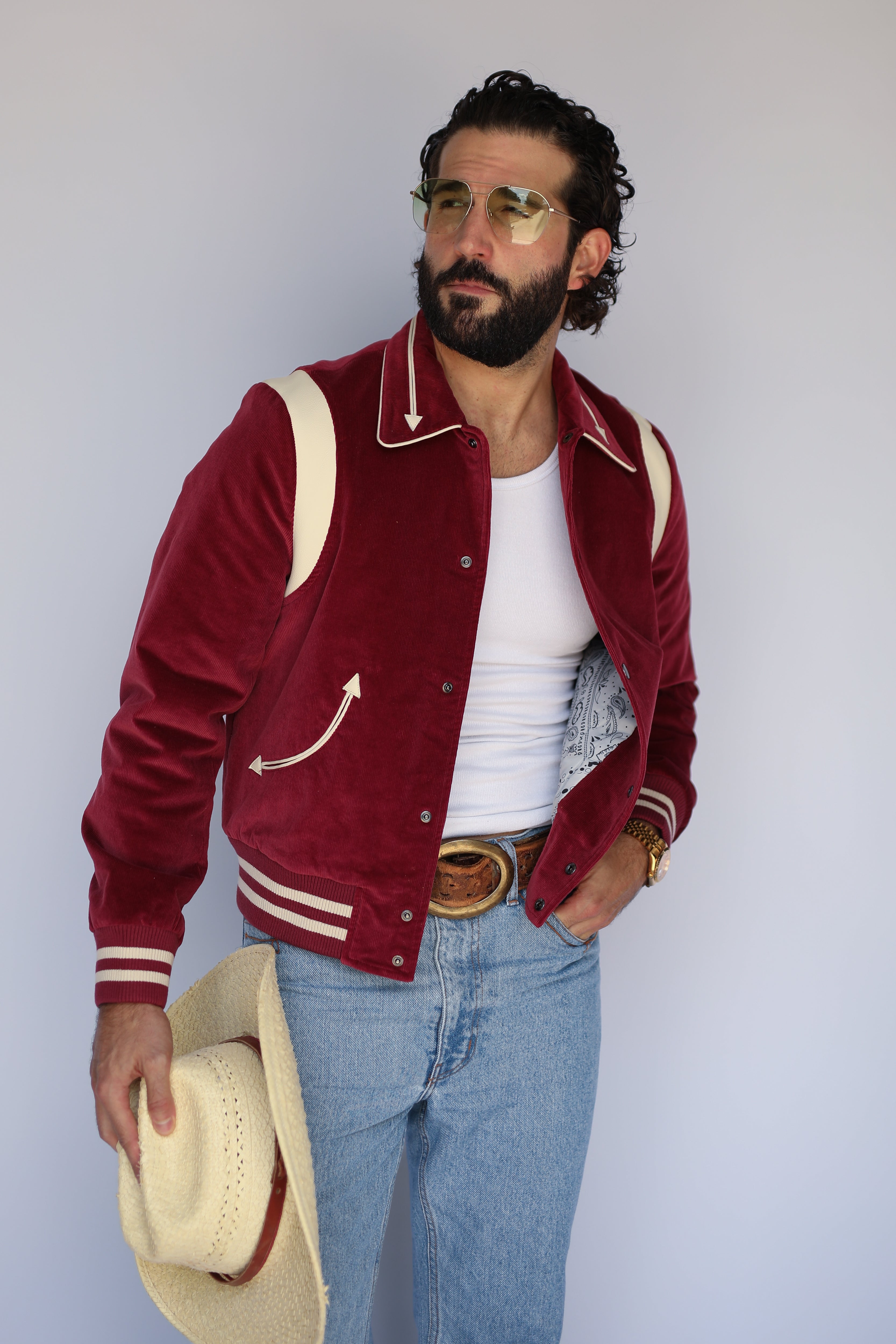 Silver Lake Corduroy Unisex Jacket Maroon