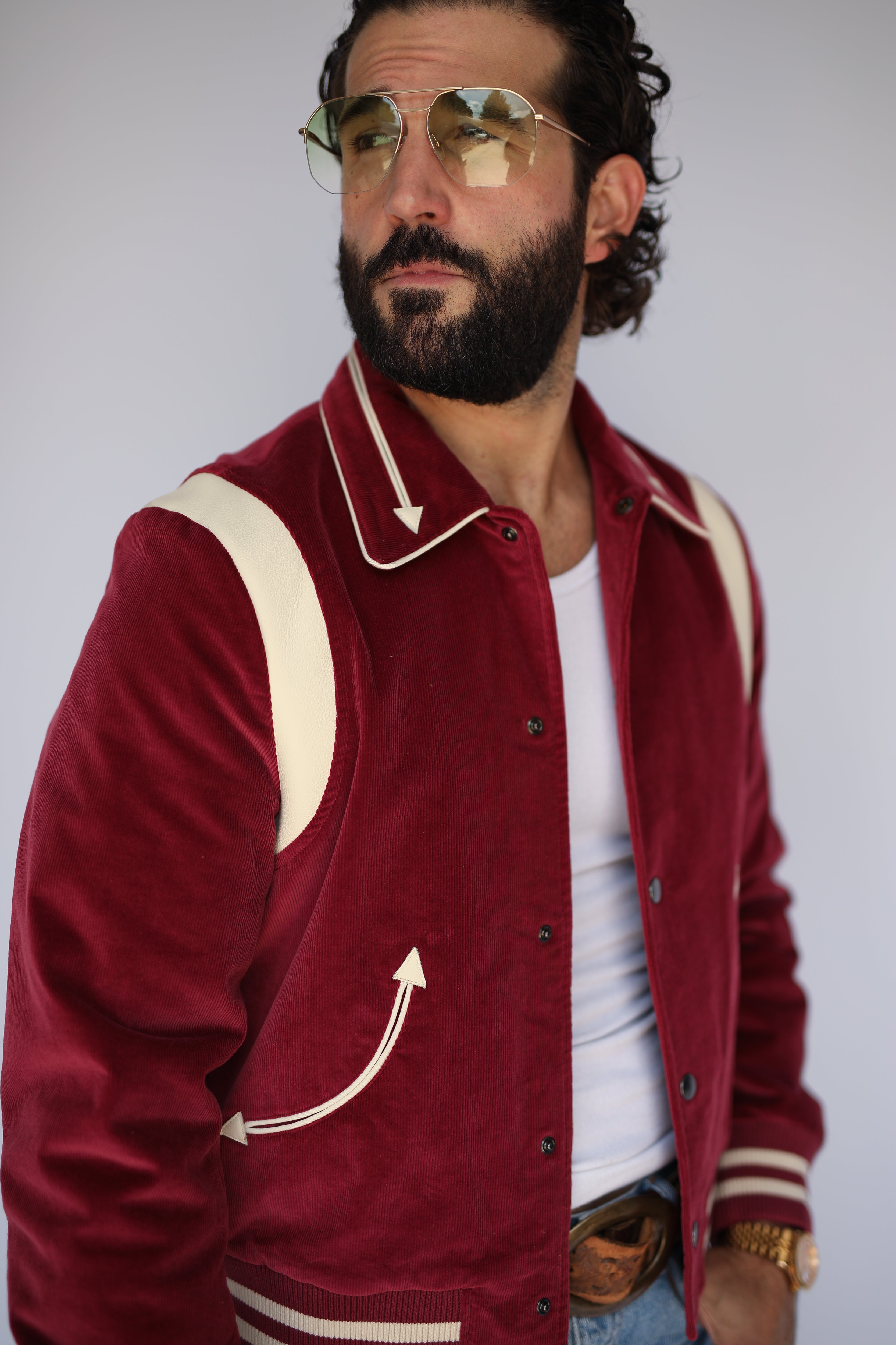 Silver Lake Corduroy Unisex Jacket Maroon