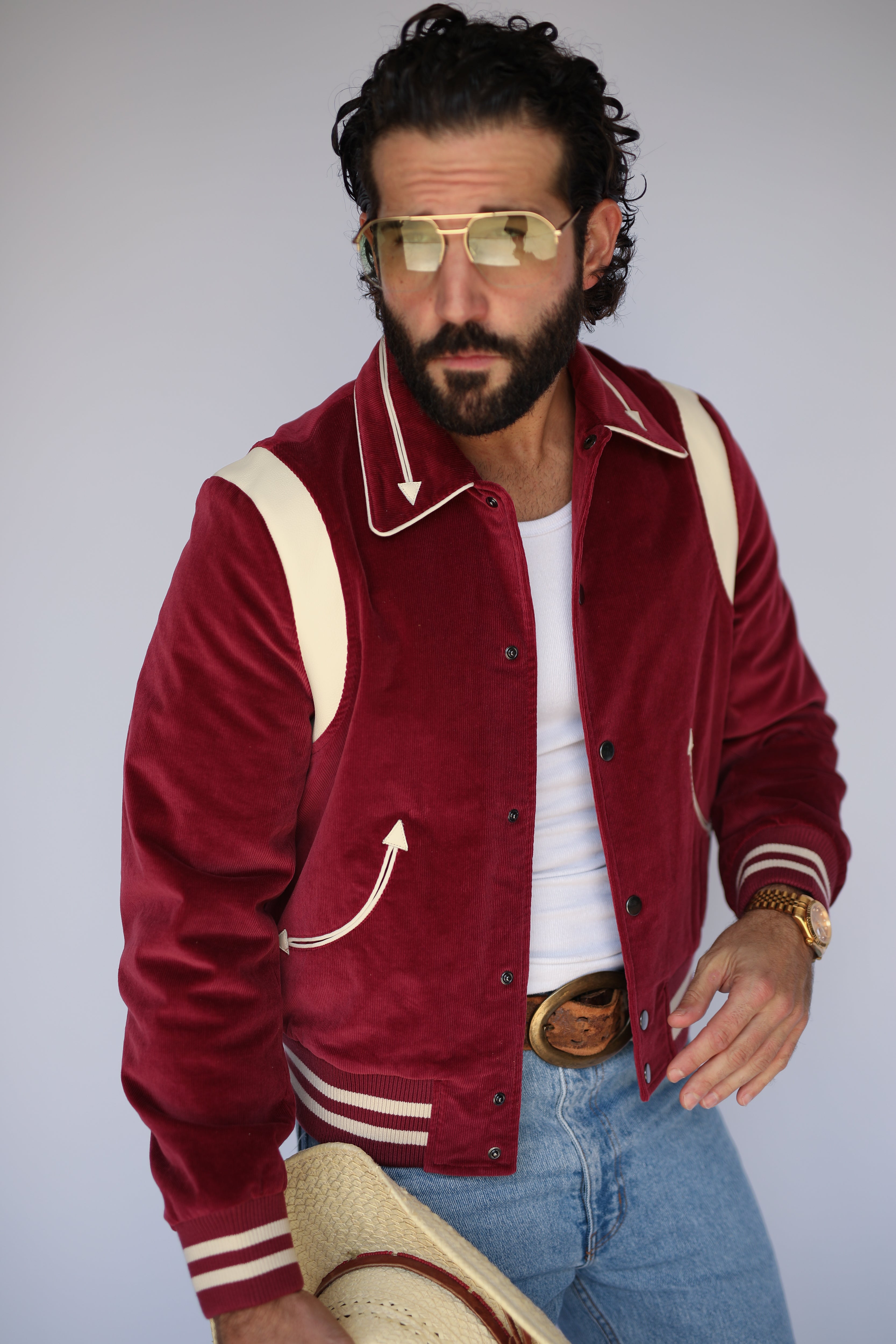 Silver Lake Corduroy Unisex Jacket Maroon