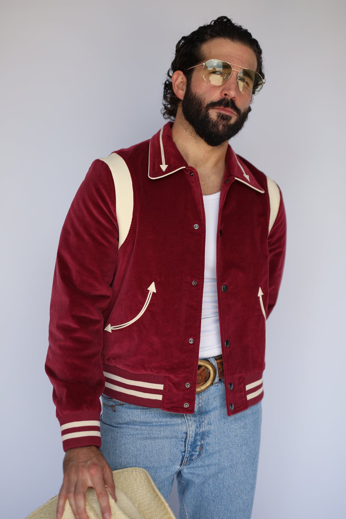 Silver Lake Corduroy Unisex Jacket Maroon