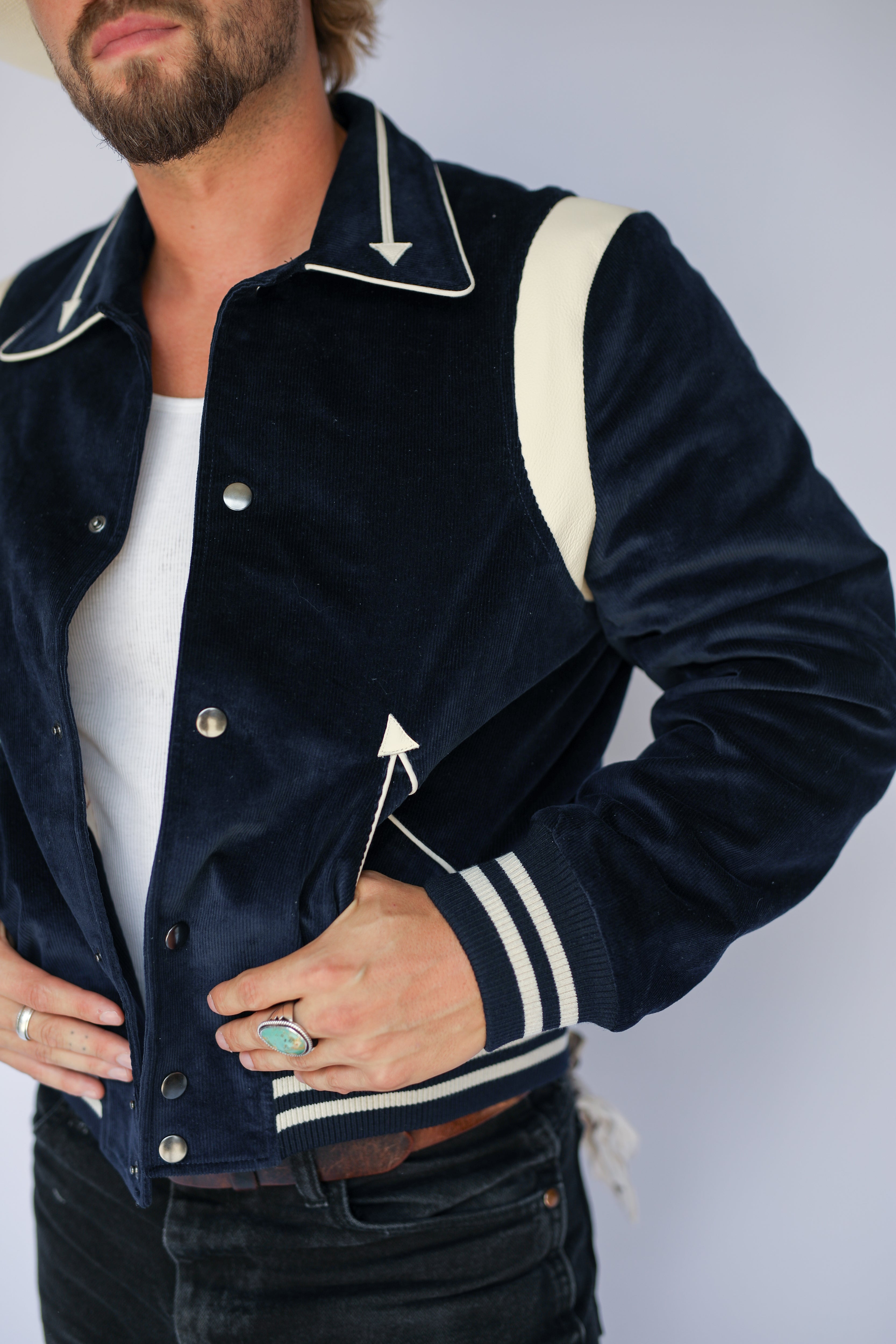 Silver Lake Corduroy Unisex Jacket Navy