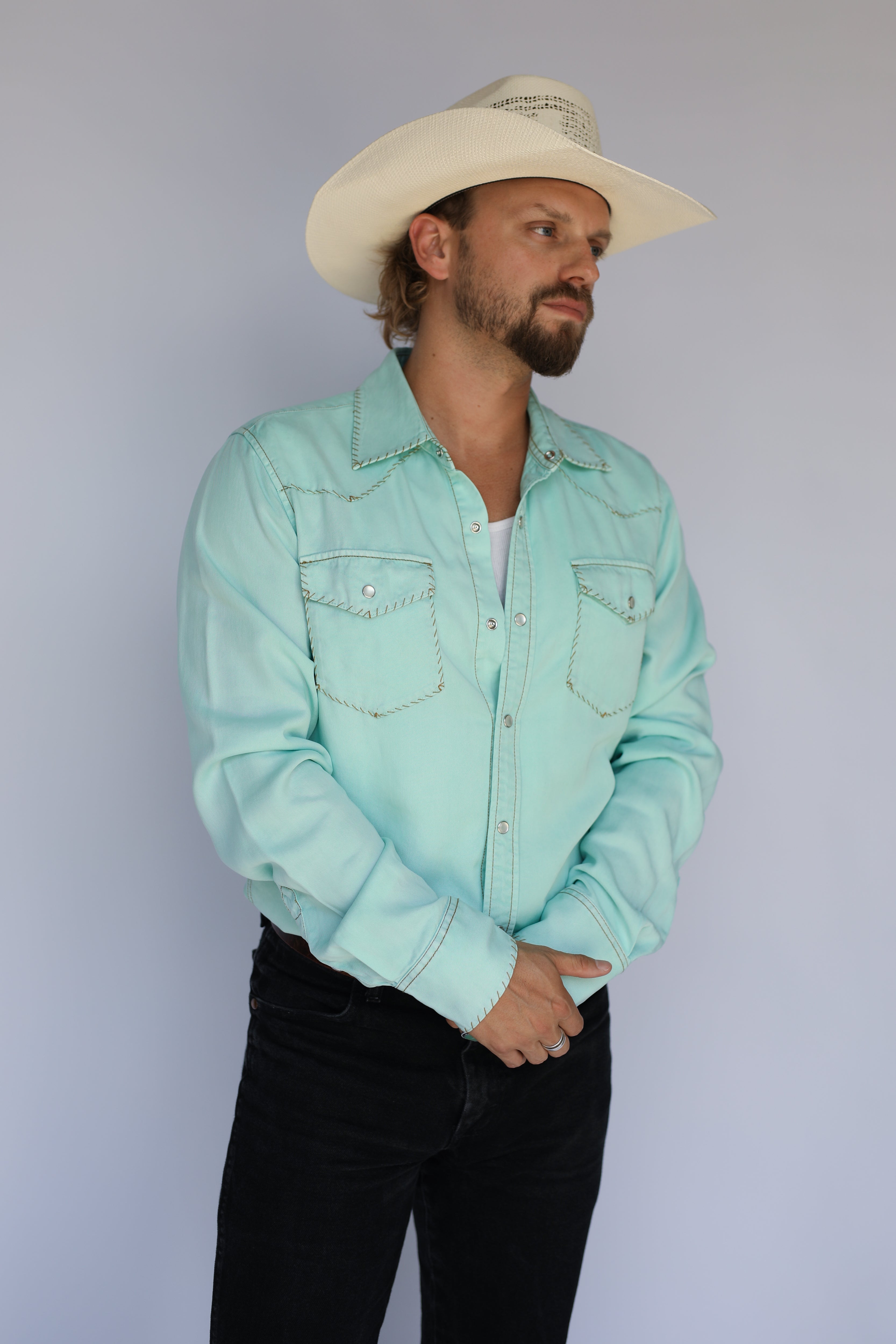 Brooklyn Men's Shirt Turquoise