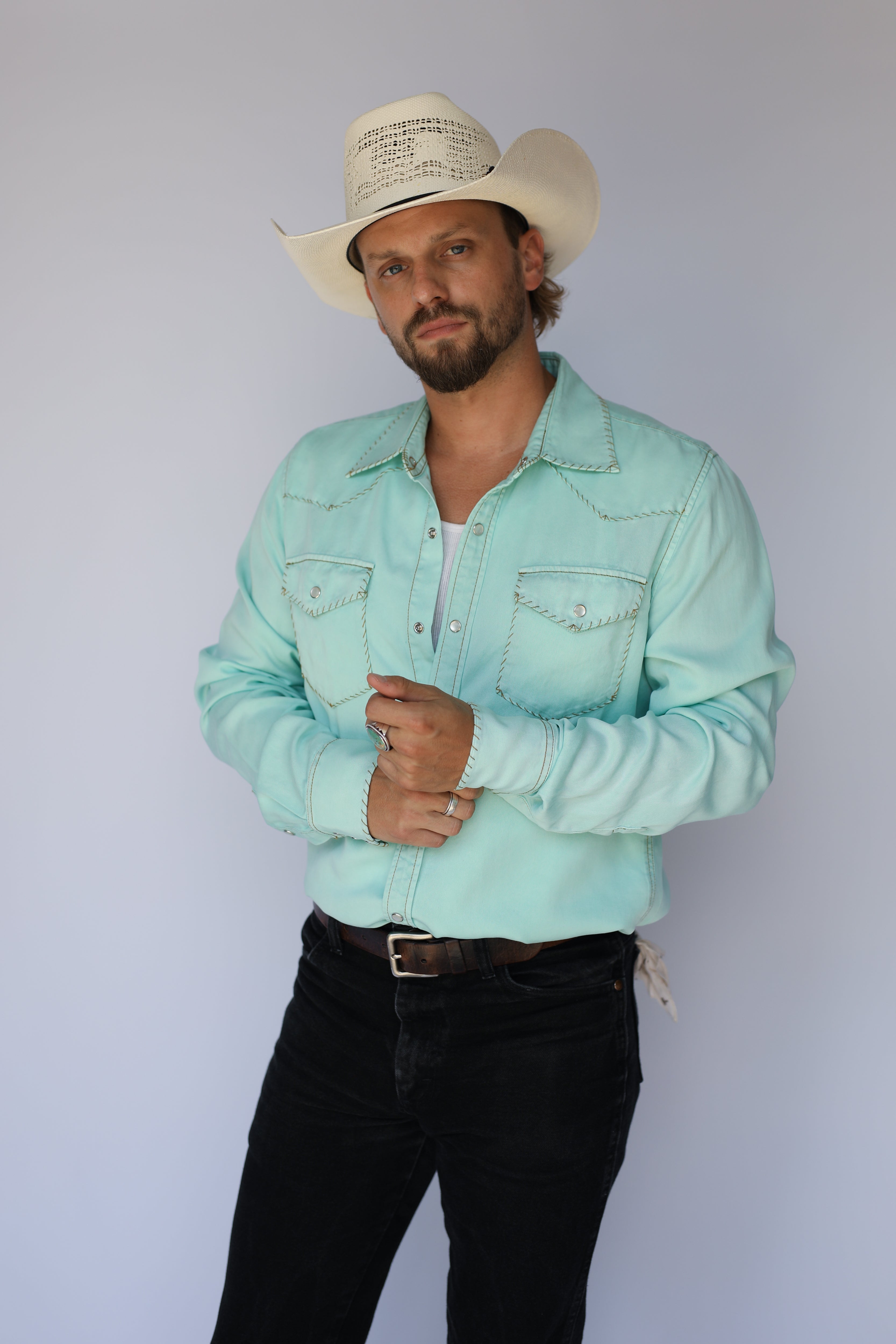 Brooklyn Men's Shirt Turquoise