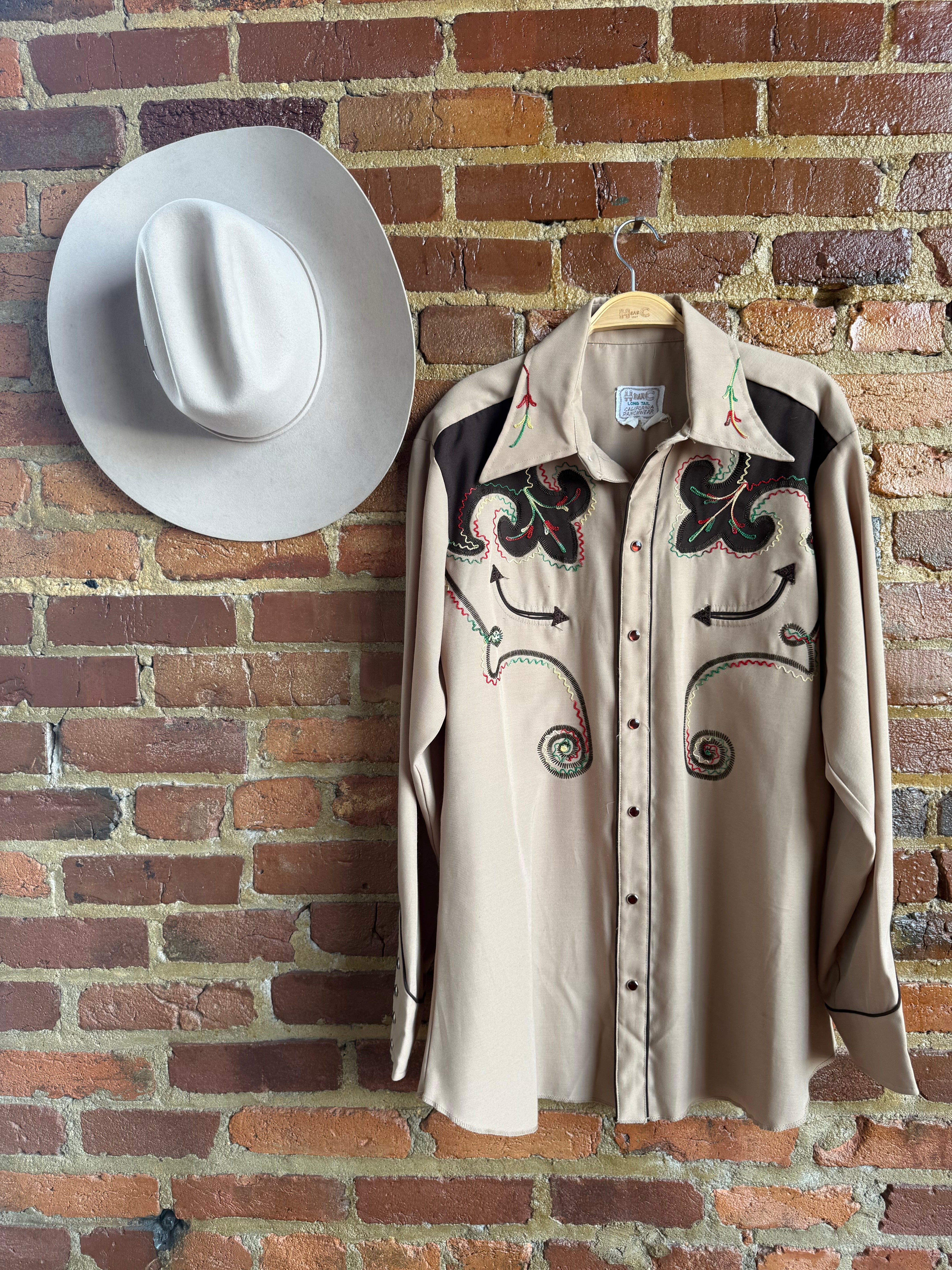 Archive 1970’s Beige Arrowhead Vintage Shirt