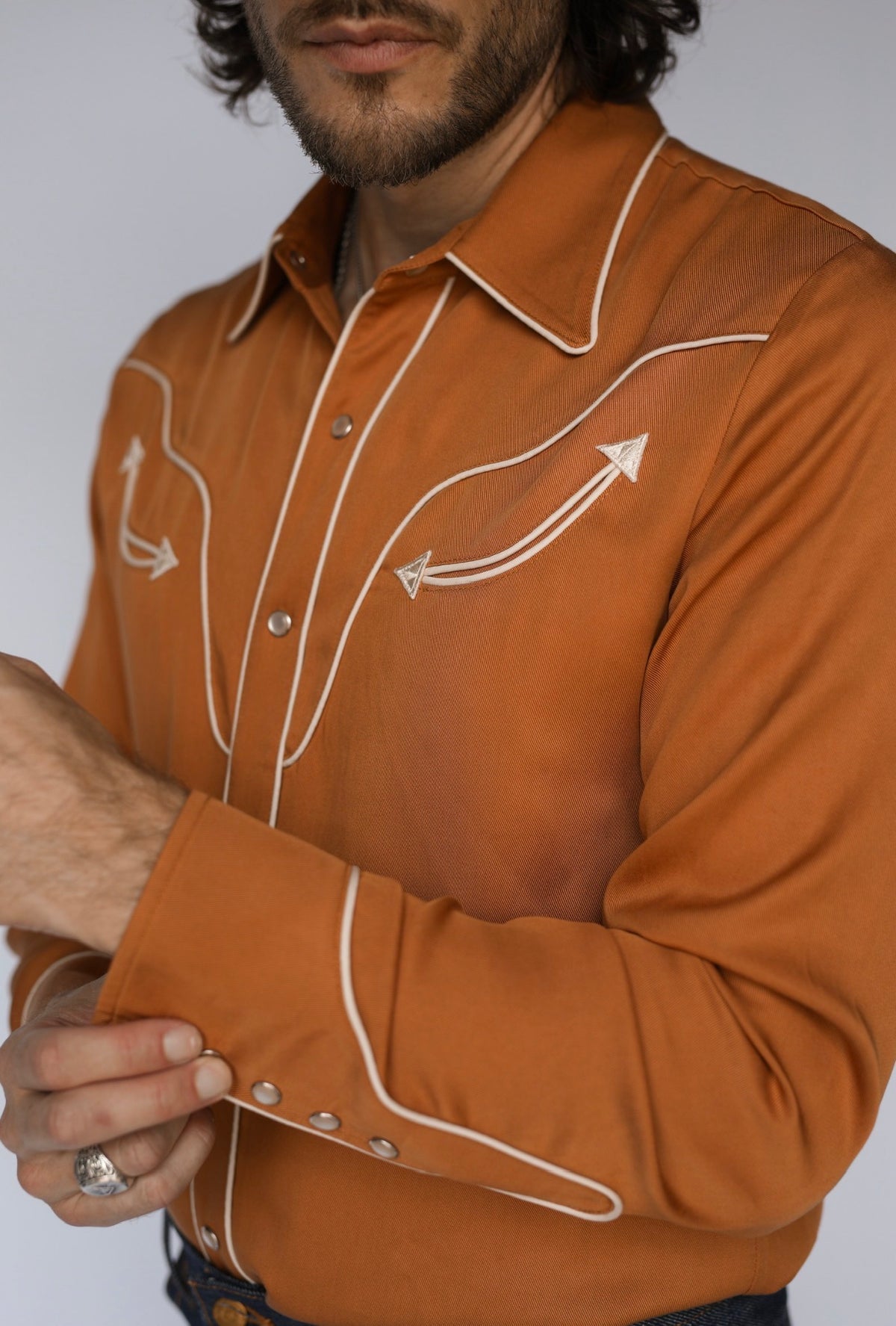 San Fernando Men's Shirt Burnt Orange