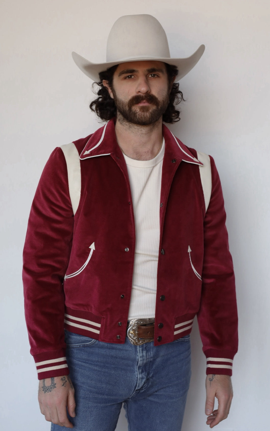 Silver Lake Corduroy Unisex Jacket Maroon