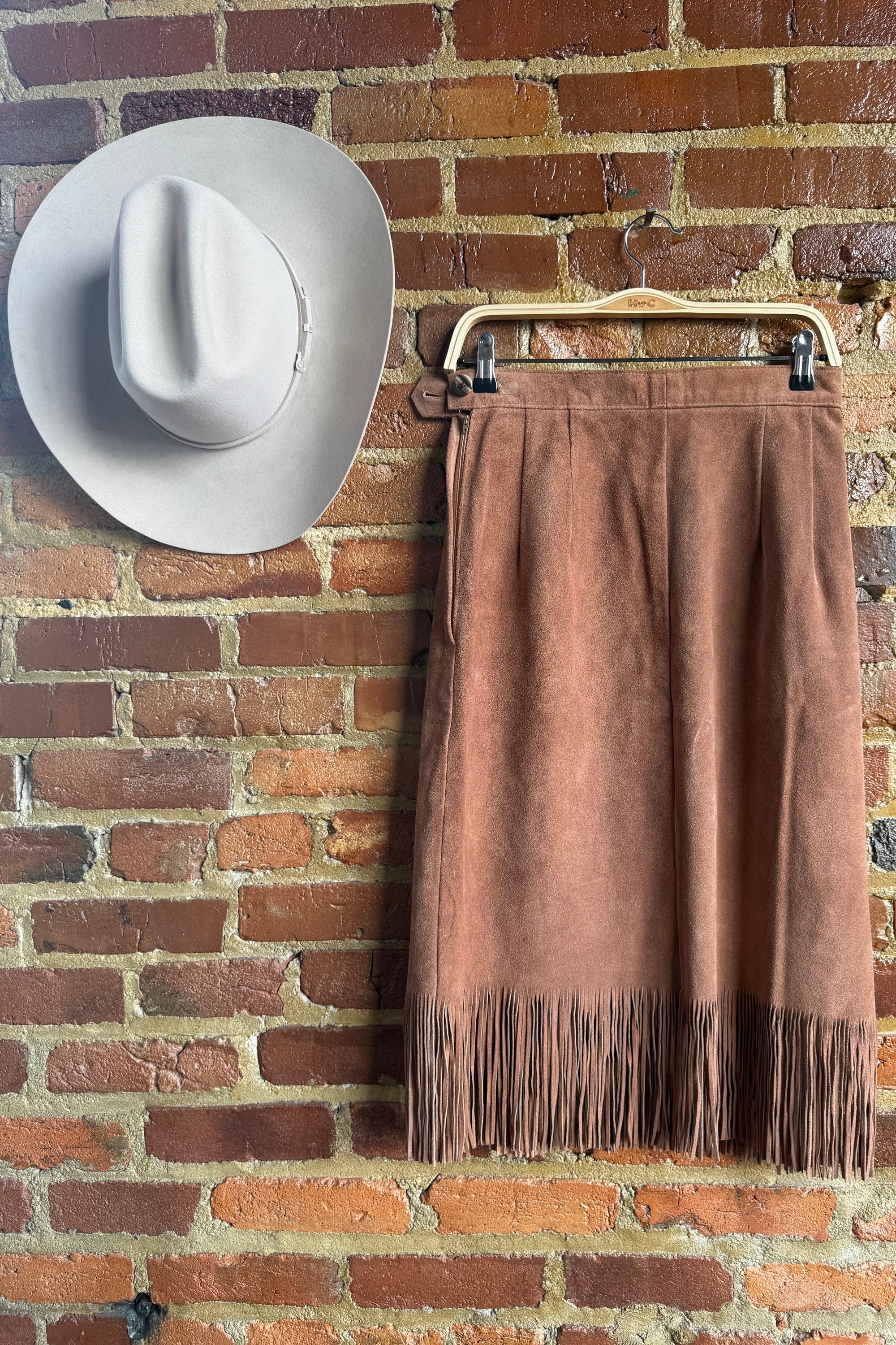 Archive 1960's Brown Suede Skirt
