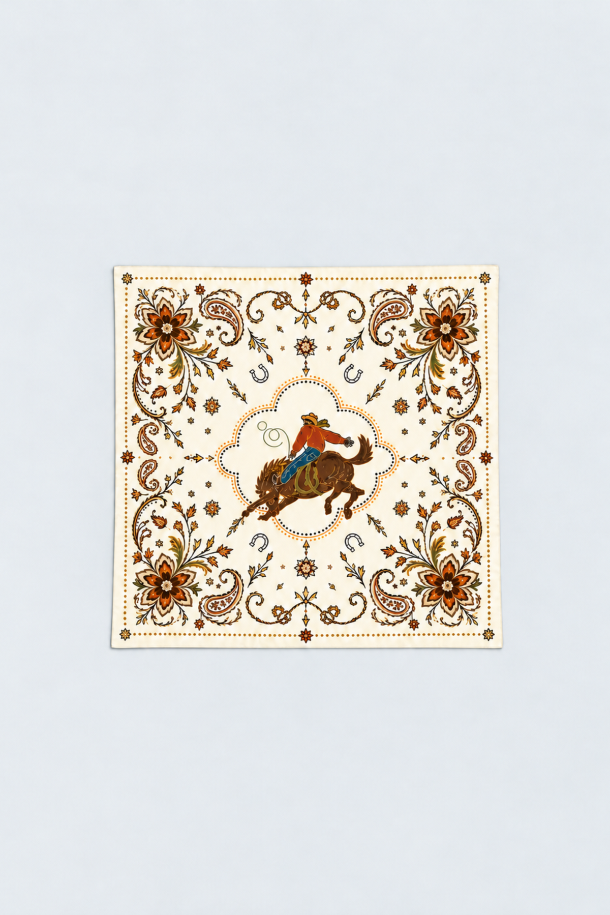 Ivory Calabasas Large Silk Scarf