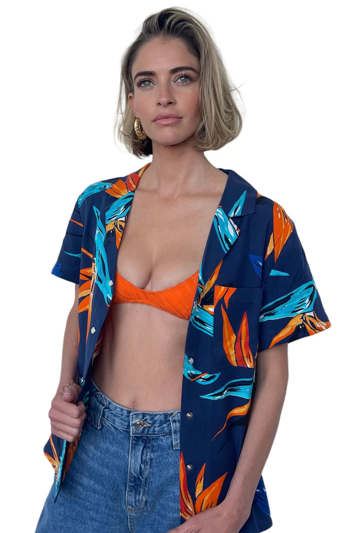Malibu Women's Shirt Blue Multi