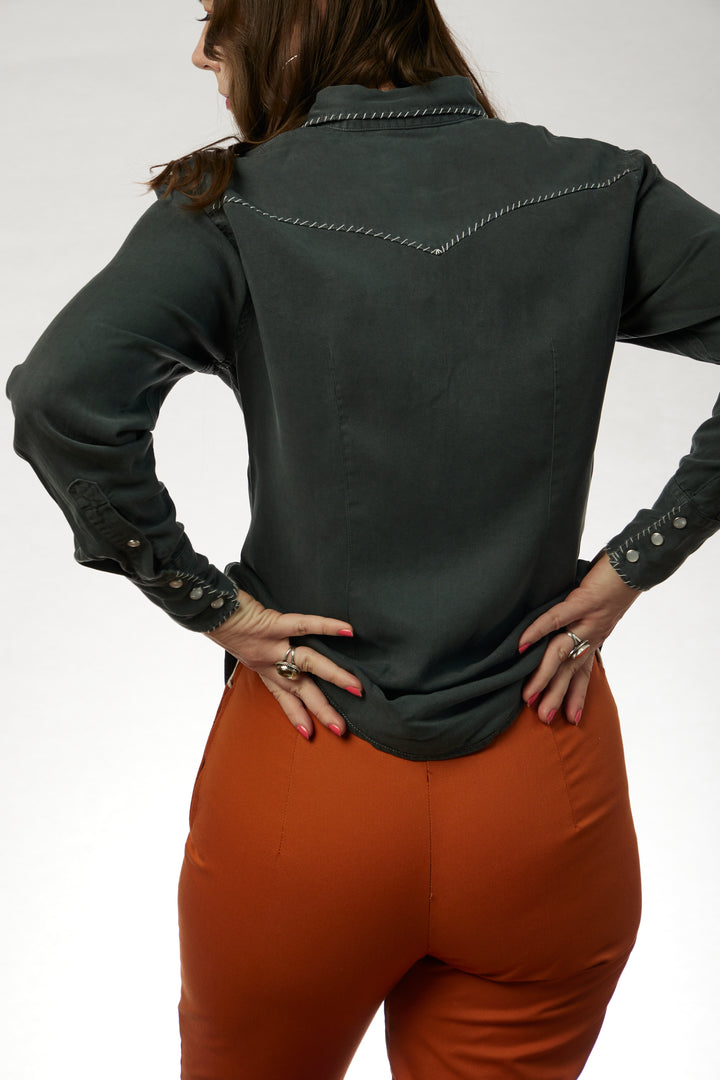 Brooklyn Women's Shirt Charcoal Slate